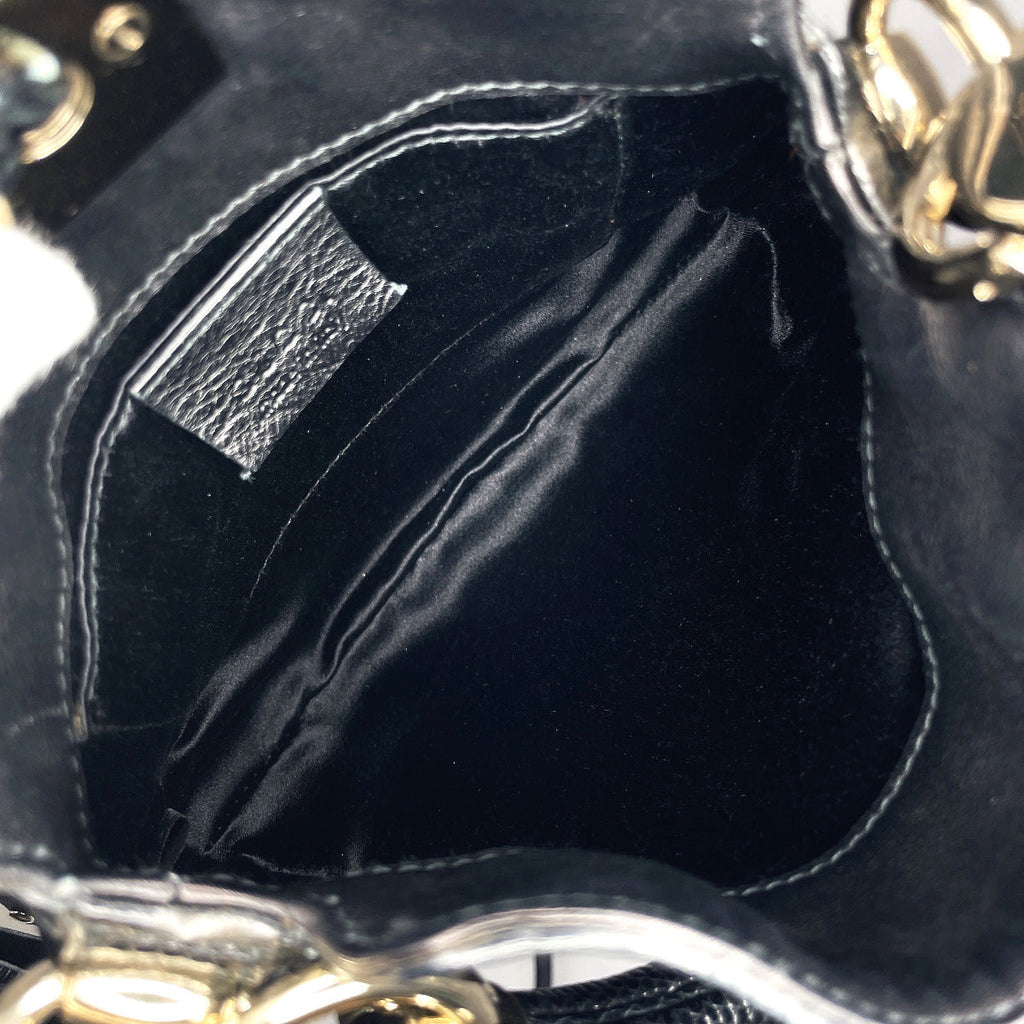 GUCCI Handbag 197051 indy tassel 2WAY leather Black Women Used