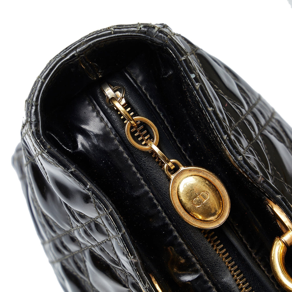 DIORLarge Cannage Patent Lady  Satchel