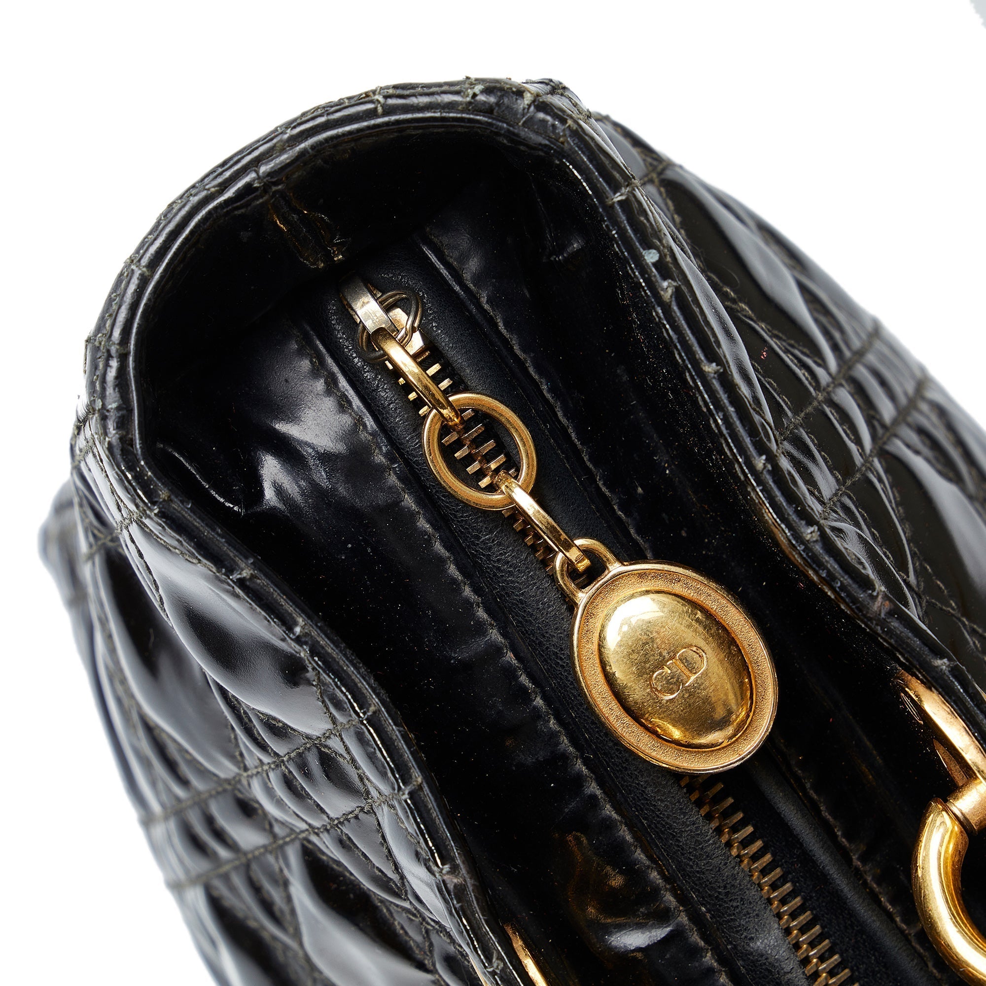 DIORLarge Cannage Patent Lady  Satchel