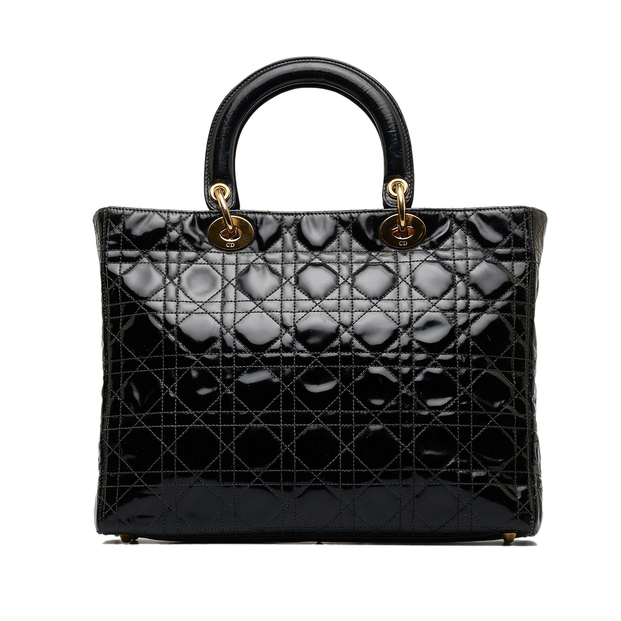 DIORLarge Cannage Patent Lady  Satchel