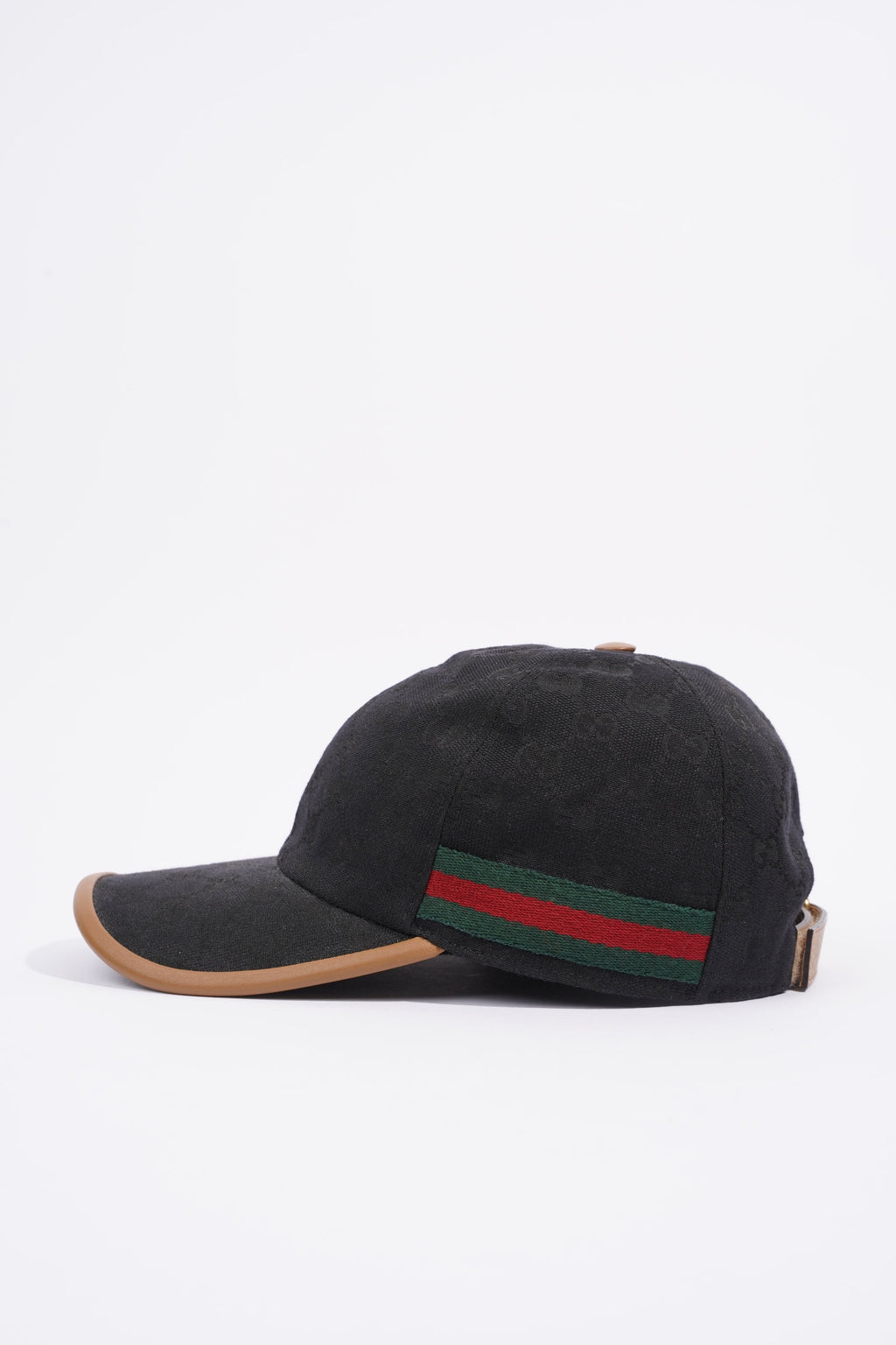 Gucci GG Supreme Baseball Cap Black / GG Supreme / Gucci Stripe Cotton Small
