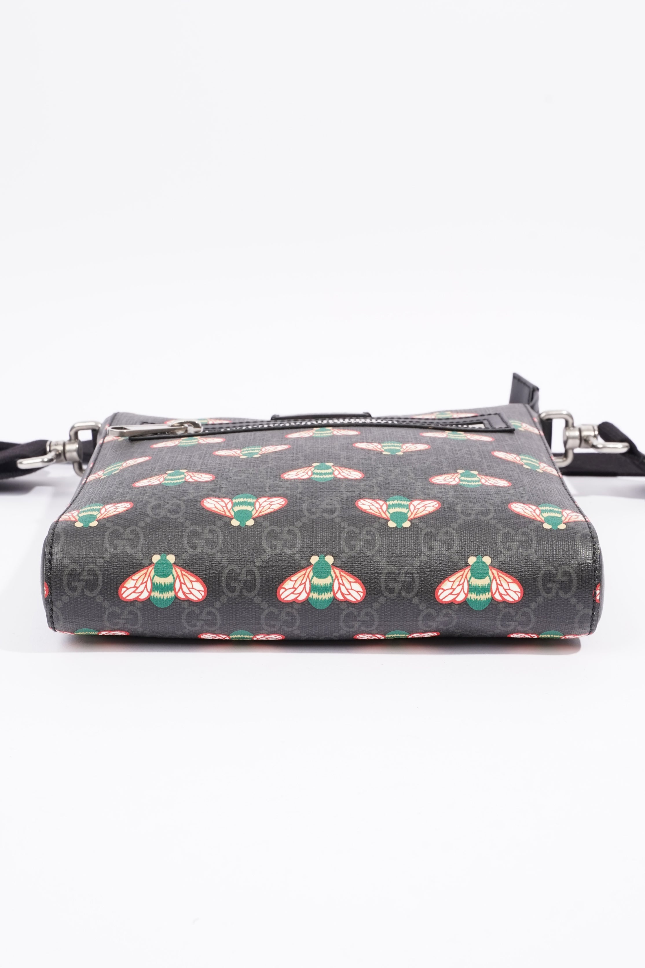 Gucci Bestiary Messenger Bag Black / Red / Blue Canvas OS