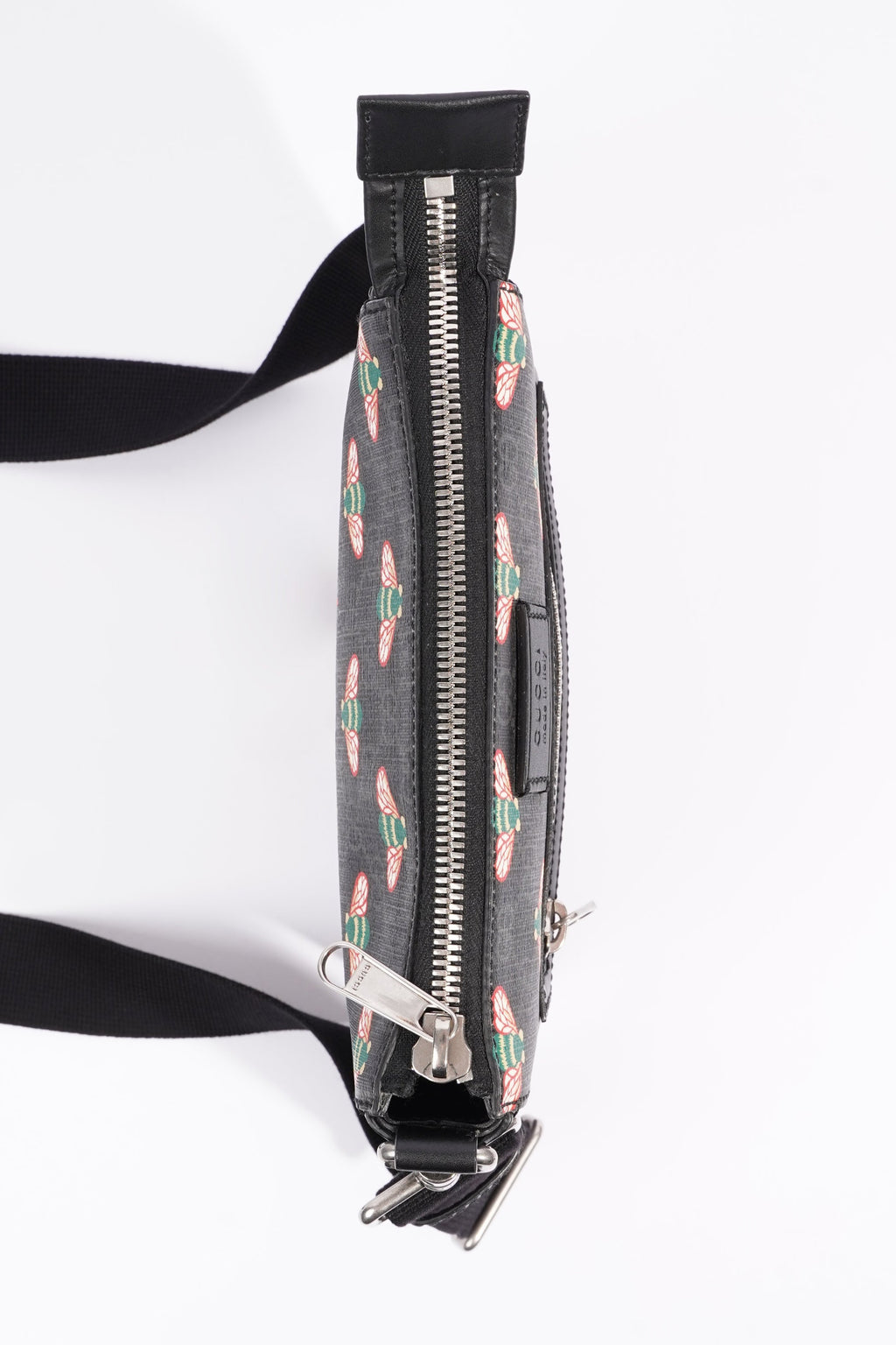Gucci Bestiary Messenger Bag Black / Red / Blue Canvas OS