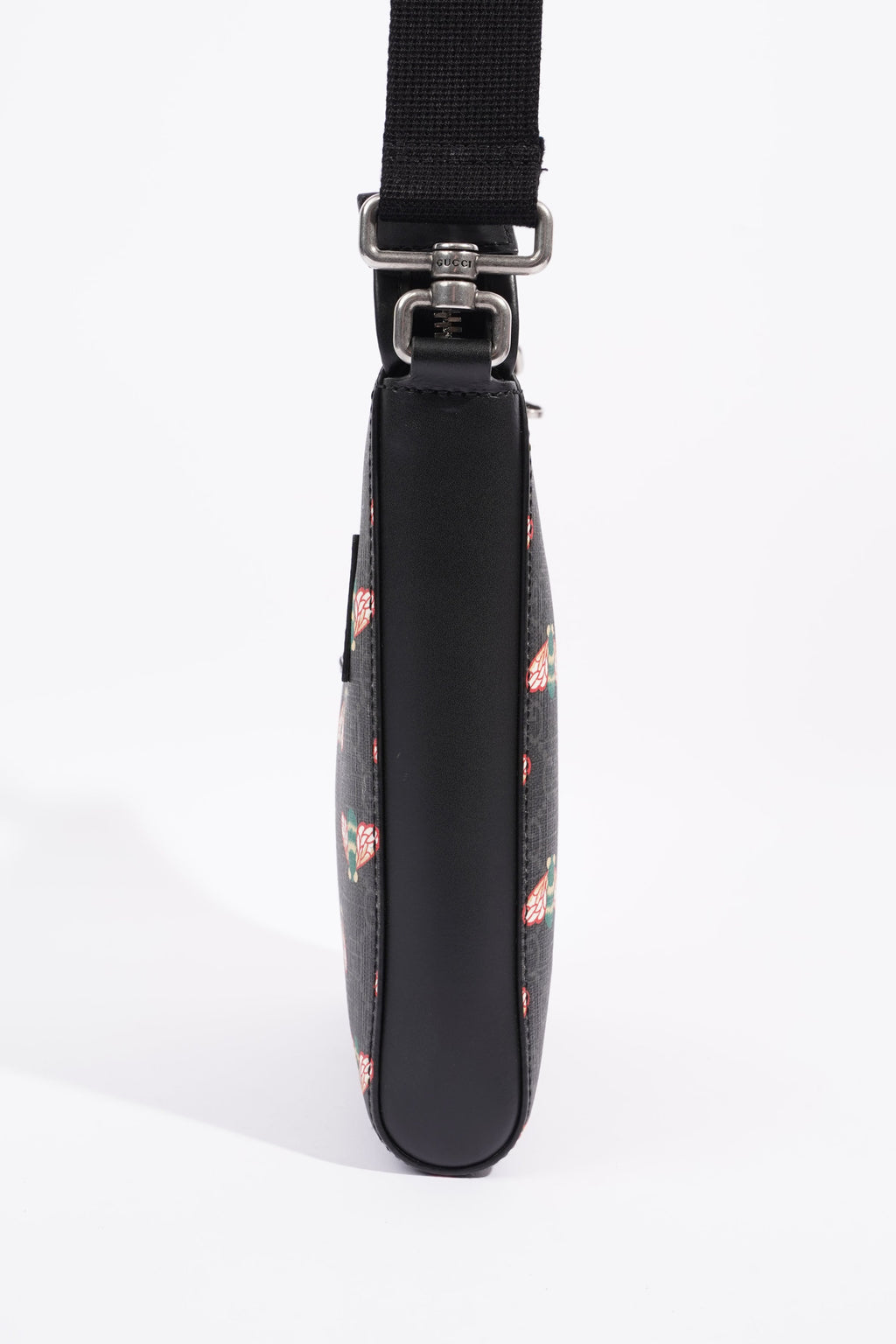 Gucci Bestiary Messenger Bag Black / Red / Blue Canvas OS