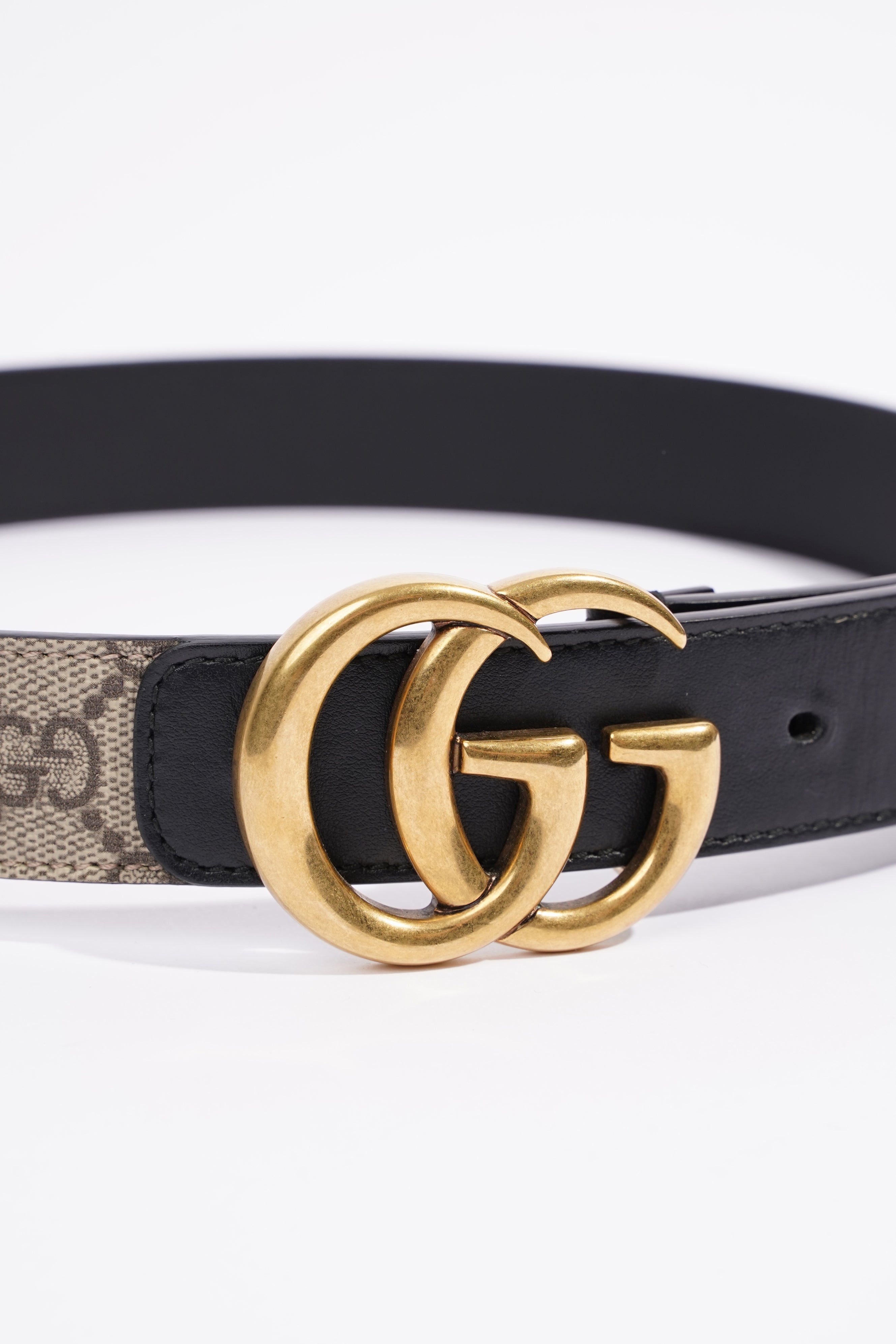 Gucci Marmont Belt Supreme / Black Canvas 75cm 30"