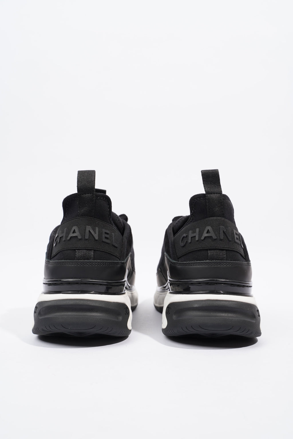 Chanel CC Logo Sneaker Black / White Nylon EU 41 UK 7