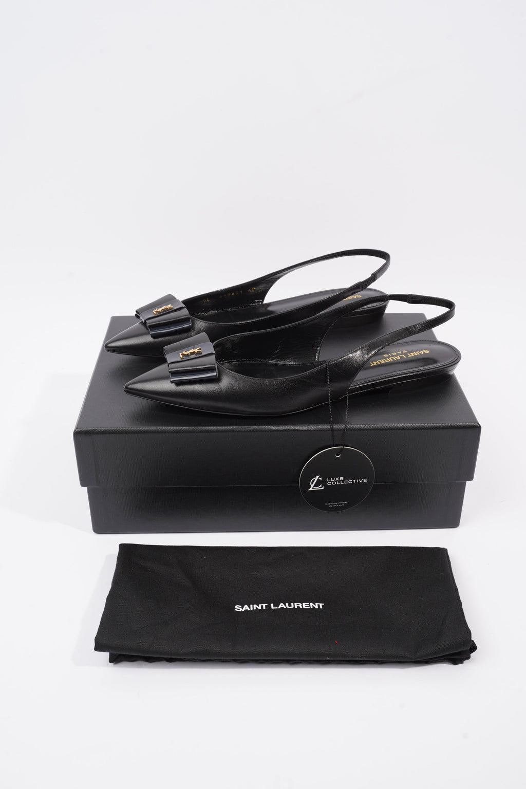 Saint Laurent Anais Black Leather EU 40 UK 7