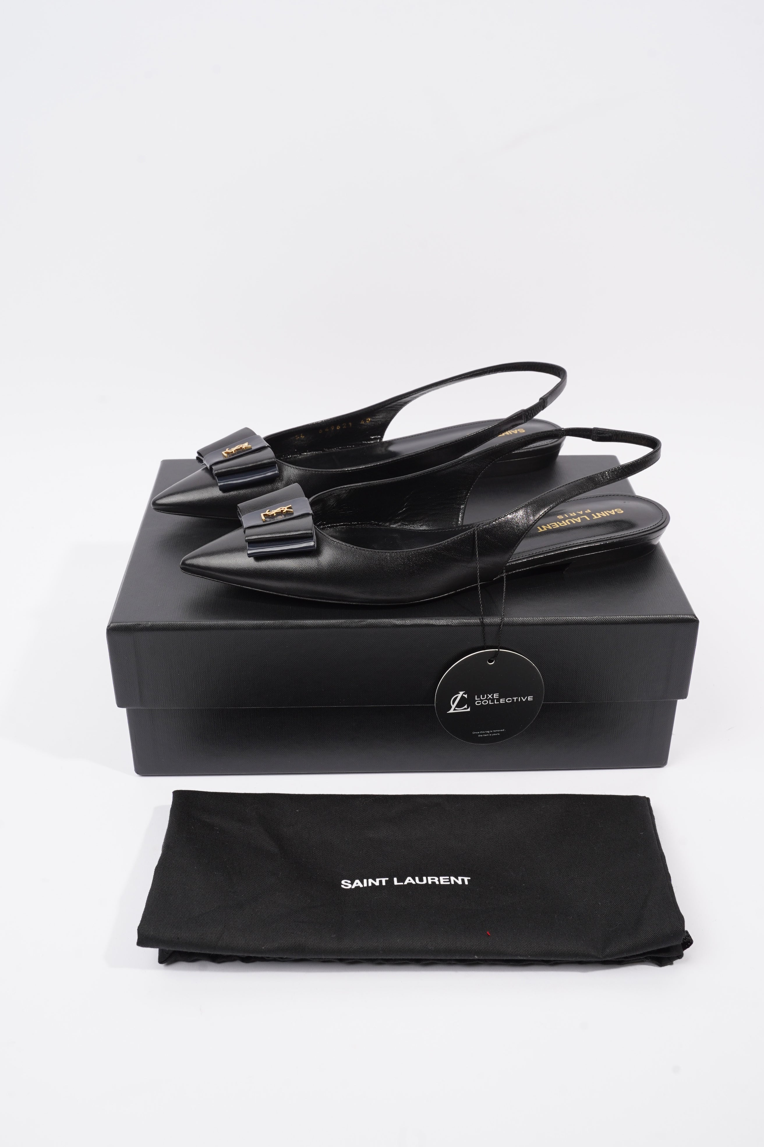 Saint Laurent Anais Black Leather EU 40 UK 7