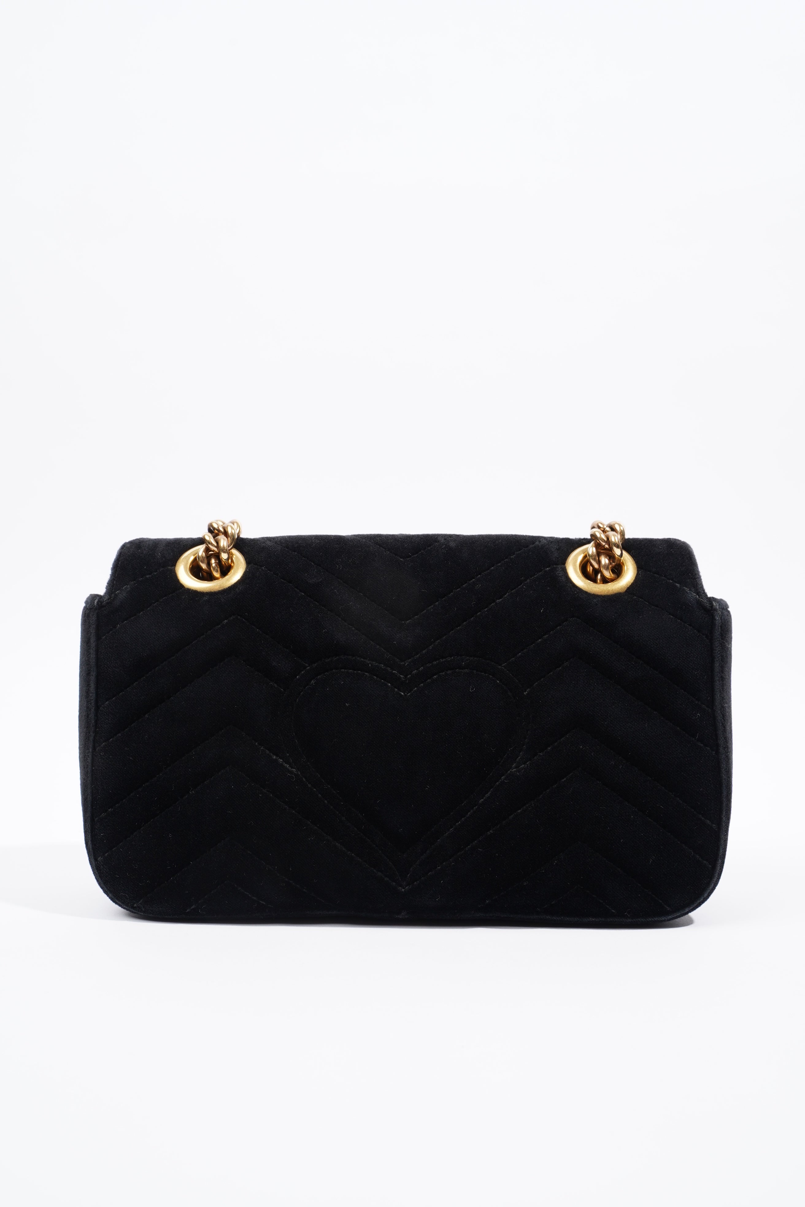 Gucci Marmont Flap Black Velvet Mini