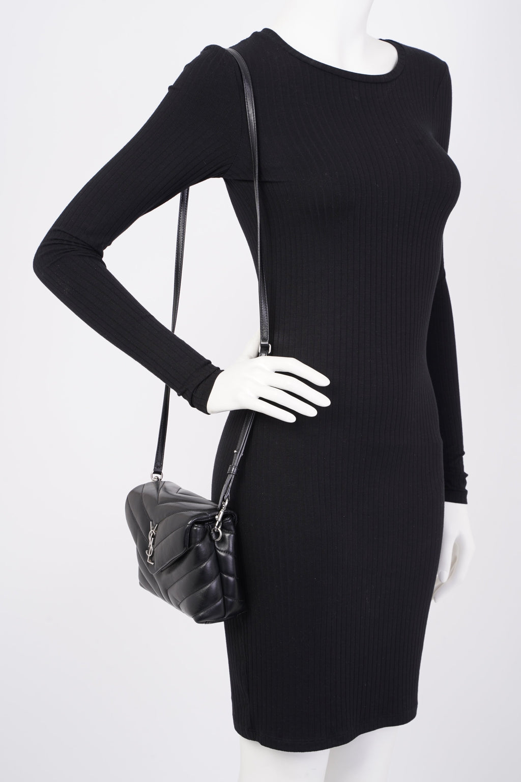 Saint Laurent Toy LouLou Black Calfskin Leather