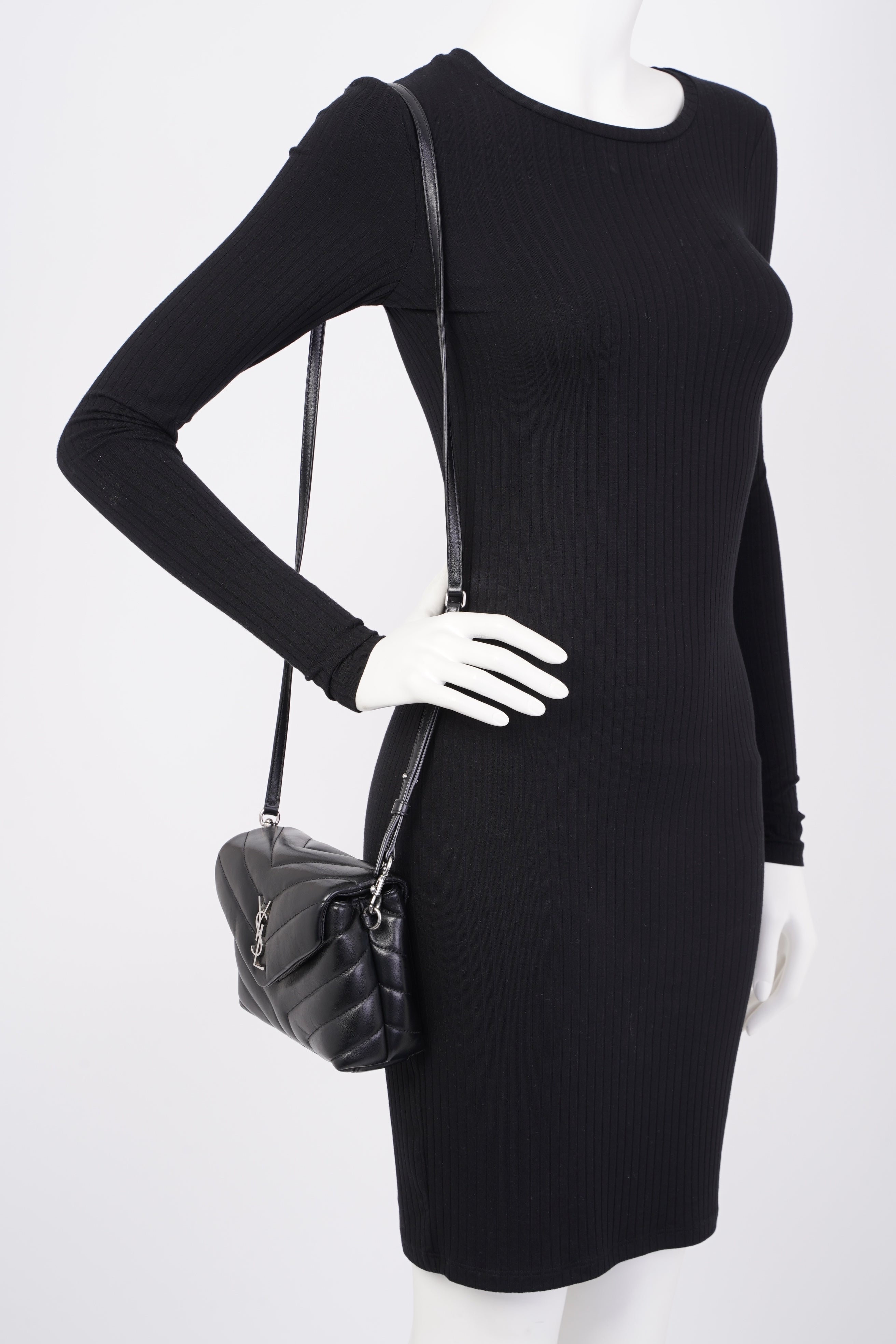 Saint Laurent Toy LouLou Black Calfskin Leather