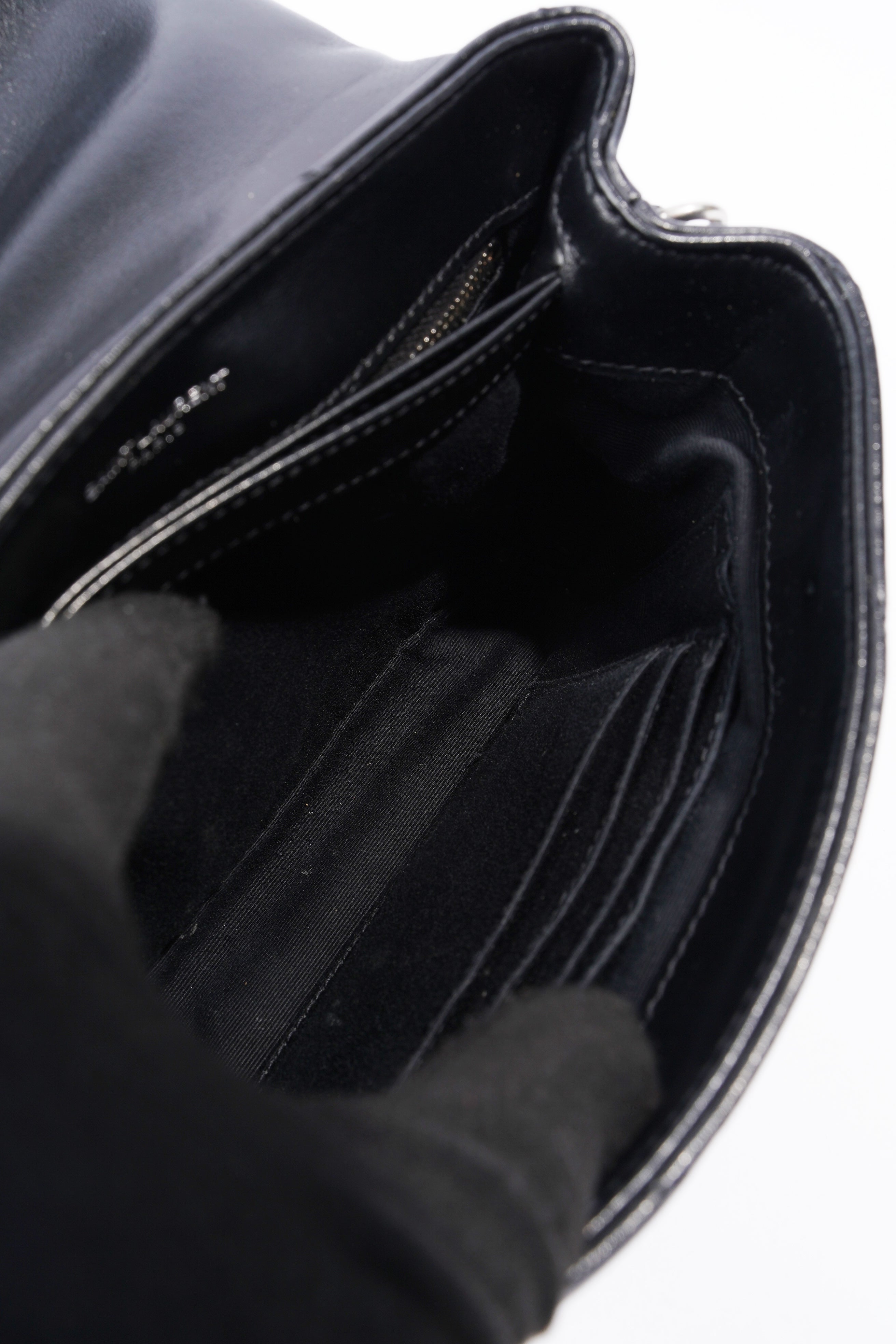 Saint Laurent Toy LouLou Black Calfskin Leather