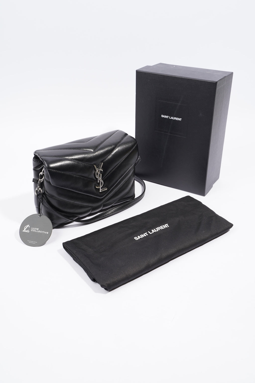 Saint Laurent Toy LouLou Black Calfskin Leather
