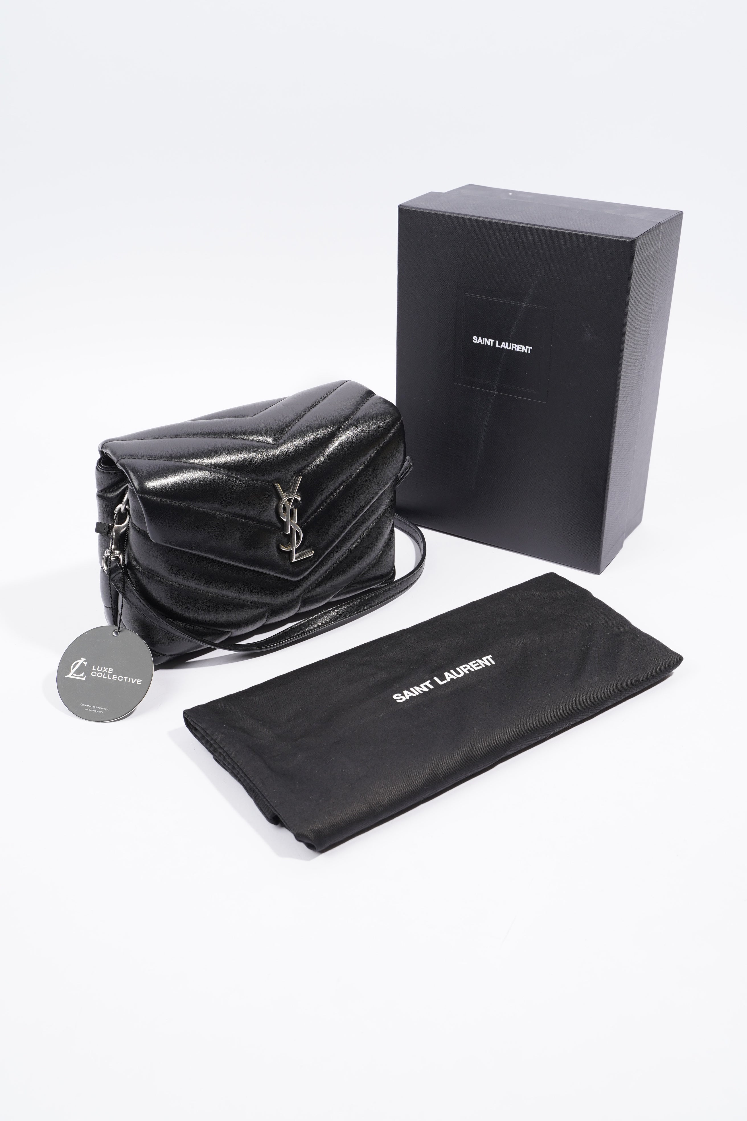 Saint Laurent Toy LouLou Black Calfskin Leather
