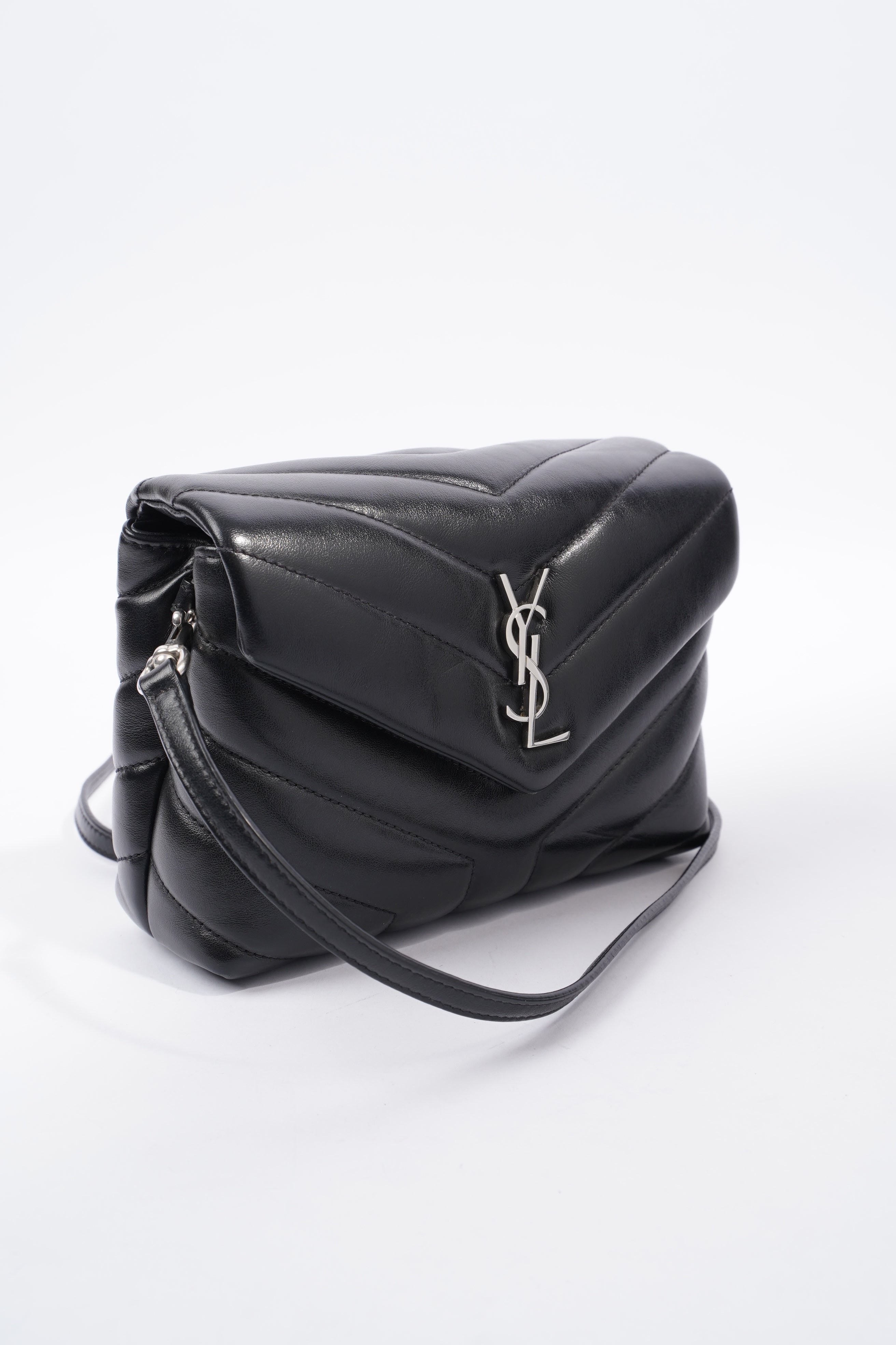 Saint Laurent Toy LouLou Black Calfskin Leather