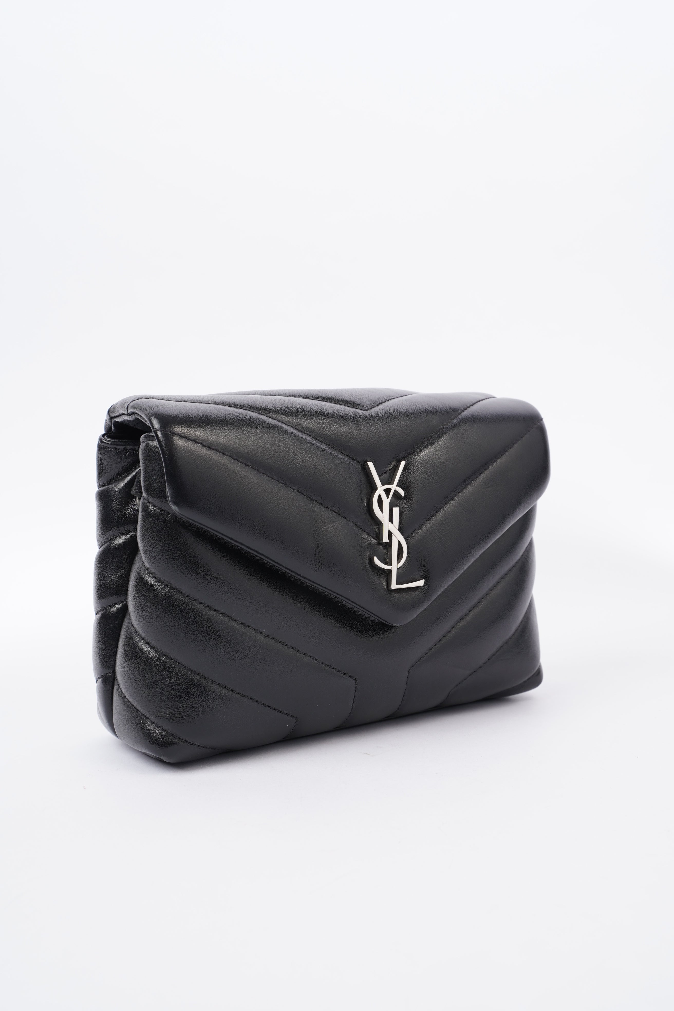 Saint Laurent Toy LouLou Black Calfskin Leather