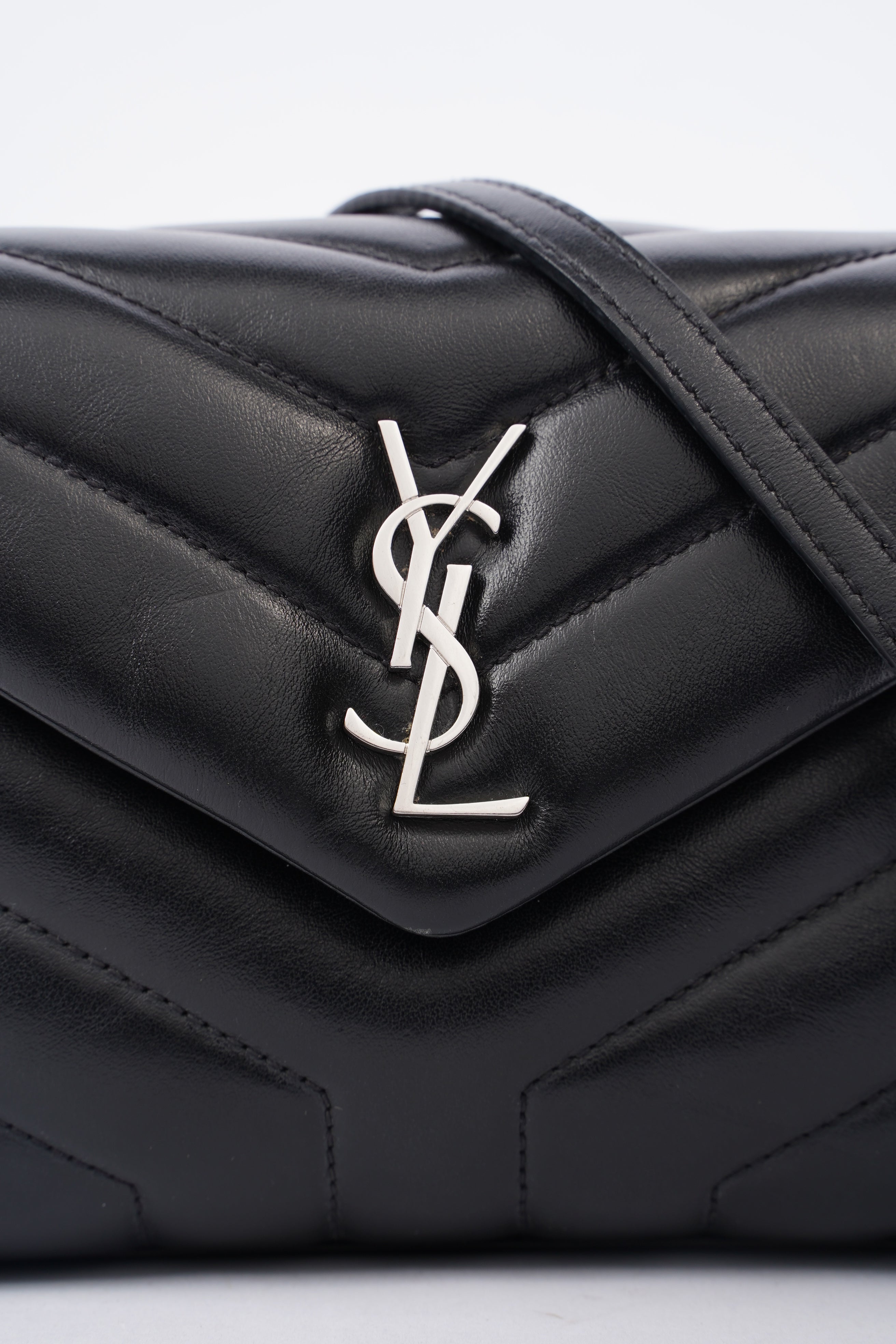 Saint Laurent Toy LouLou Black Calfskin Leather