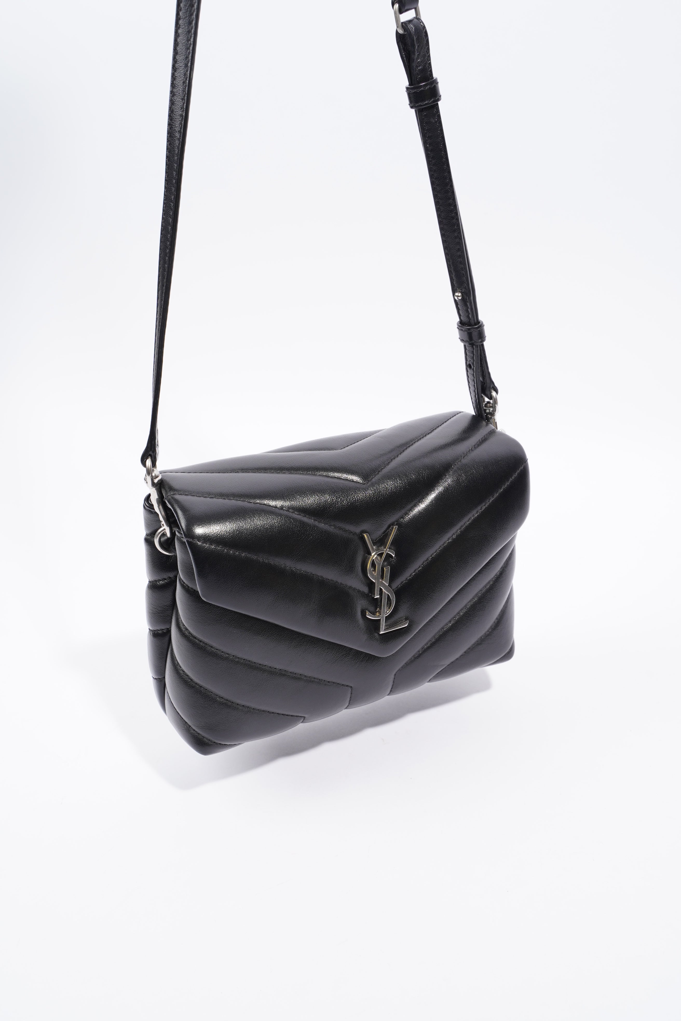 Saint Laurent Toy LouLou Black Calfskin Leather