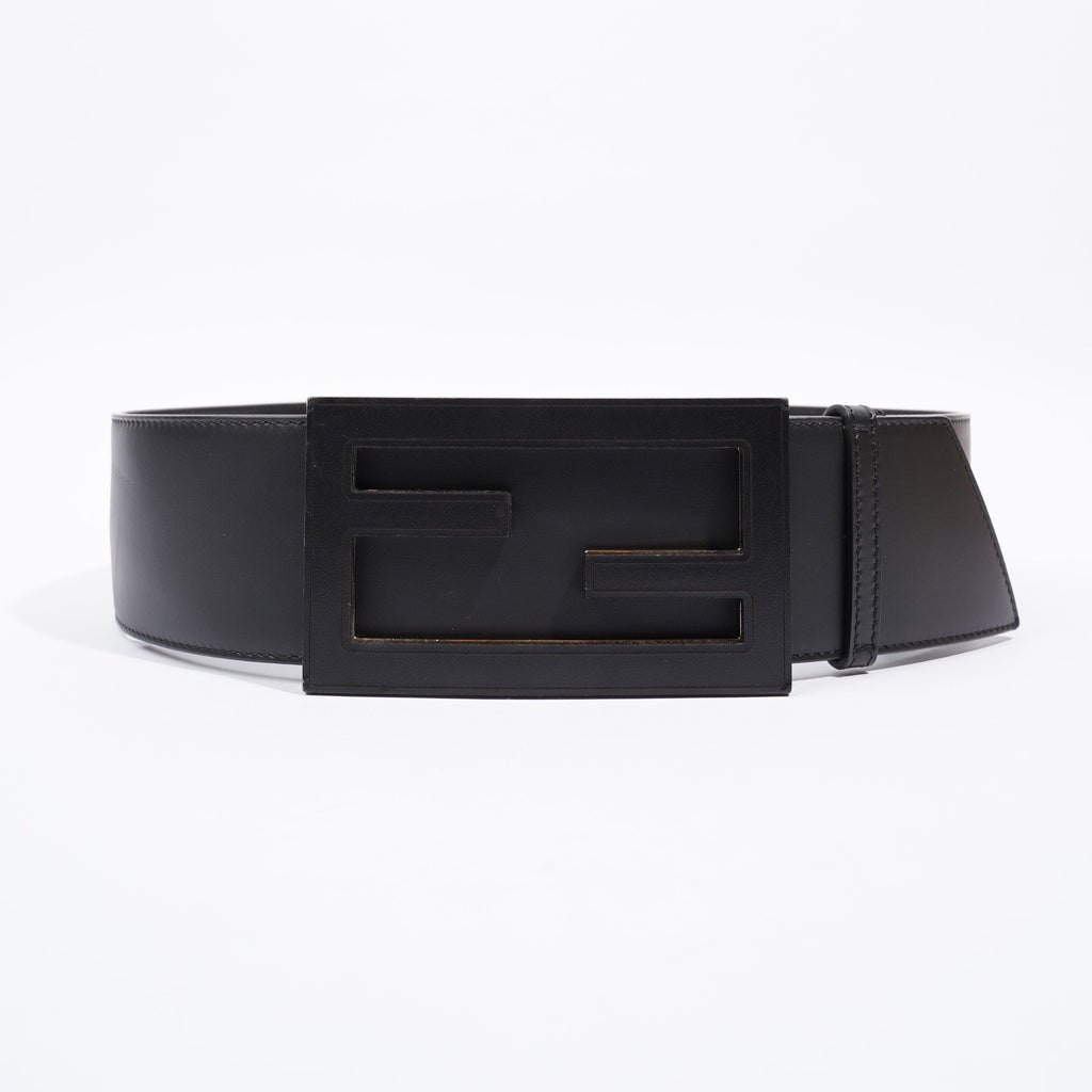 Fendi FF Belt Black Leather 75cm 30"