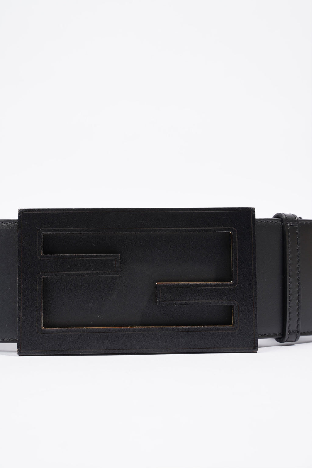 Fendi FF Belt Black Leather 75cm 30"