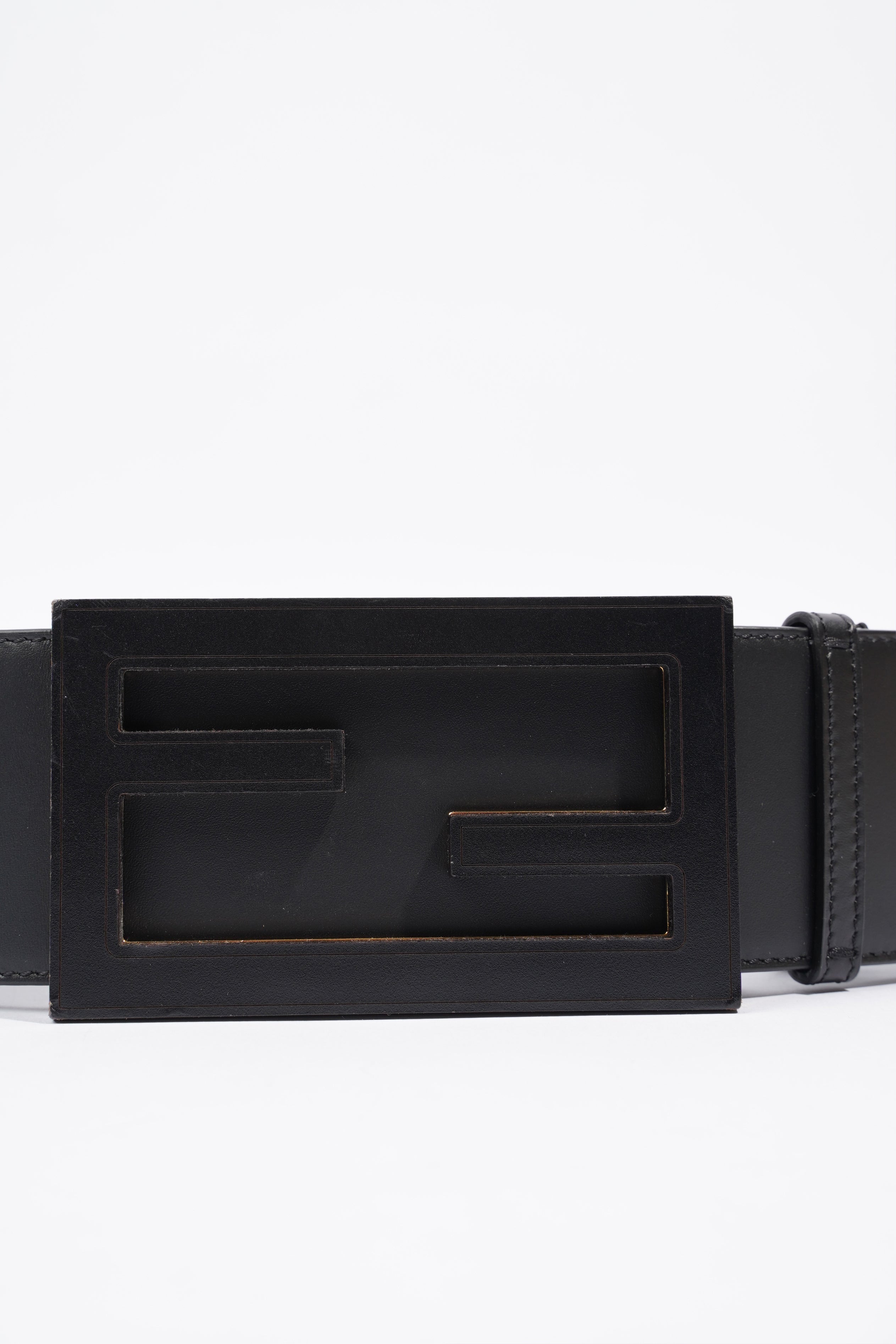 Fendi FF Belt Black Leather 75cm 30"