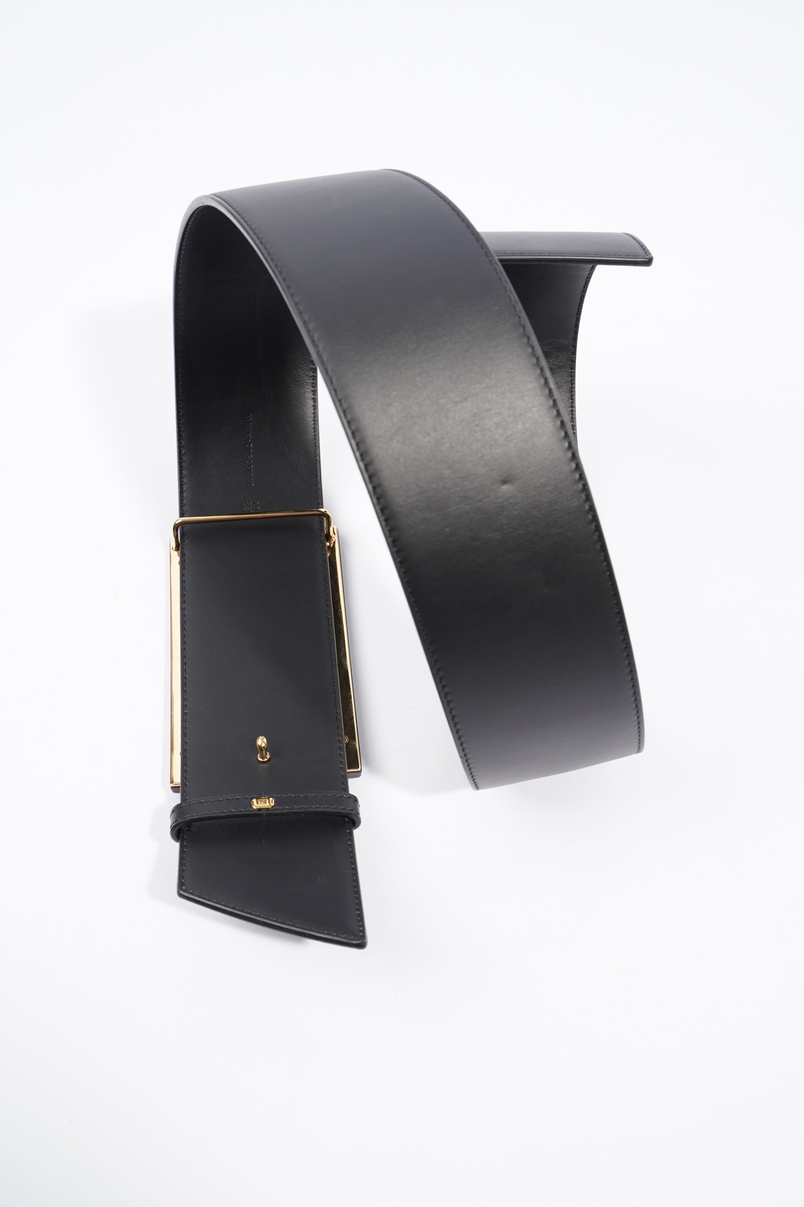 Fendi FF Belt Black Leather 75cm 30"