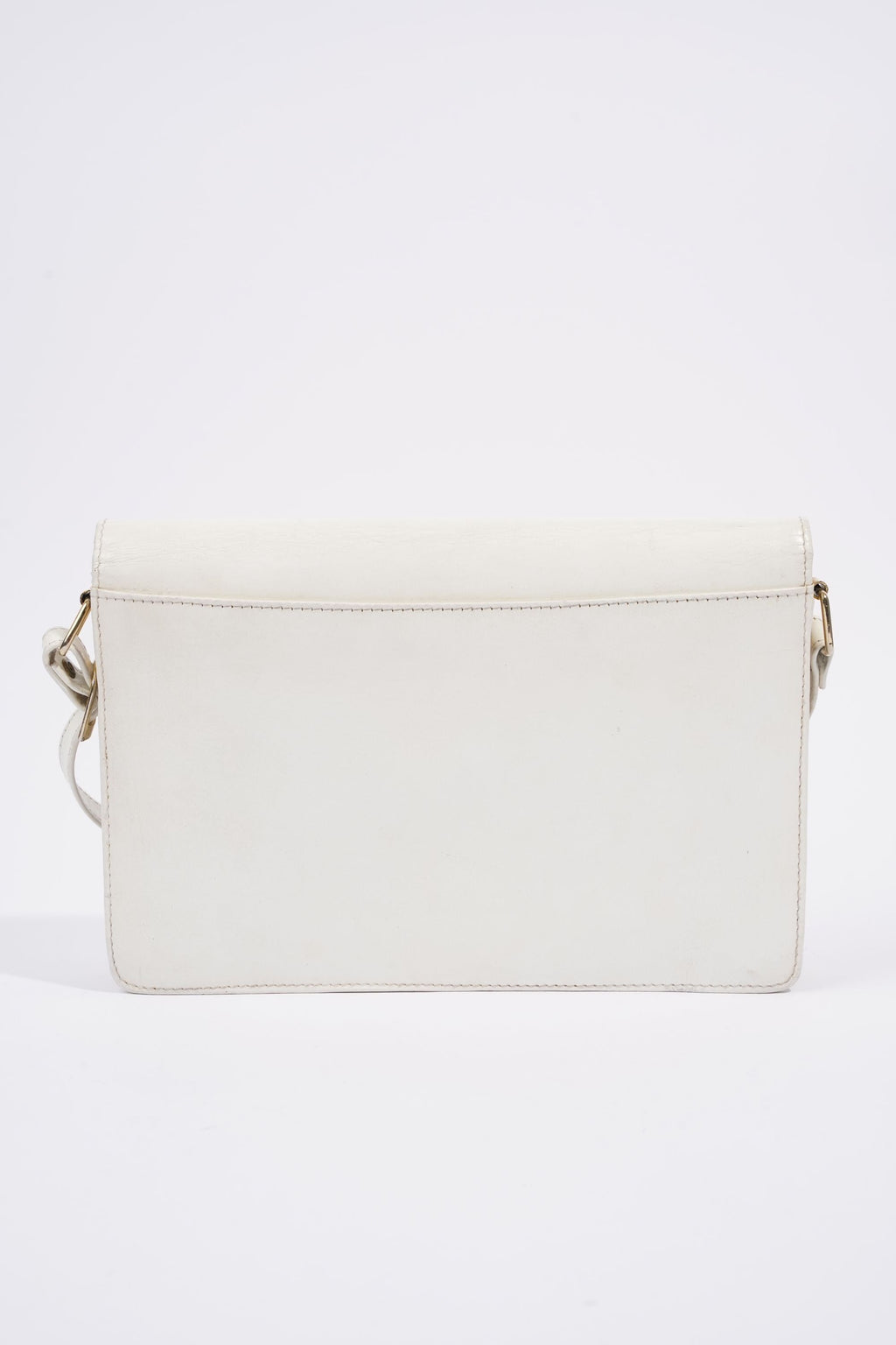 Christian Dior Vintage Shoulder Bag White Leather