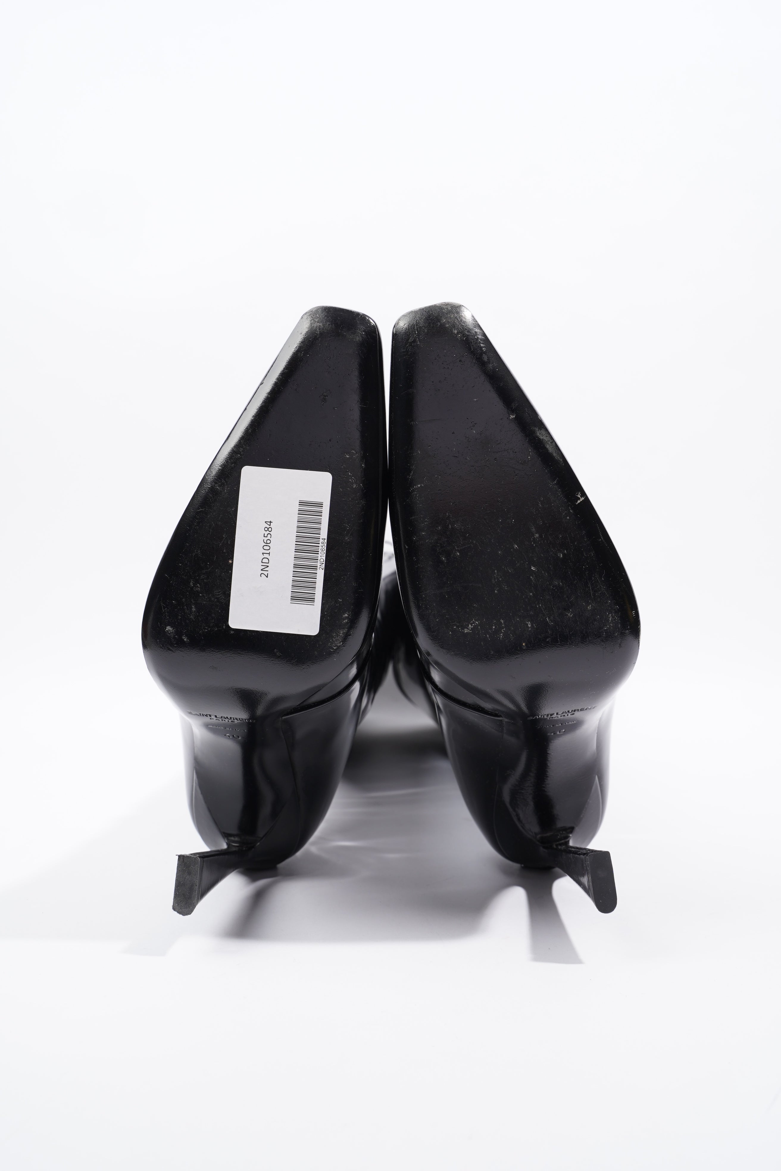 Saint Laurent Tess Boot 110 Black Patent Leather EU 40 UK 7
