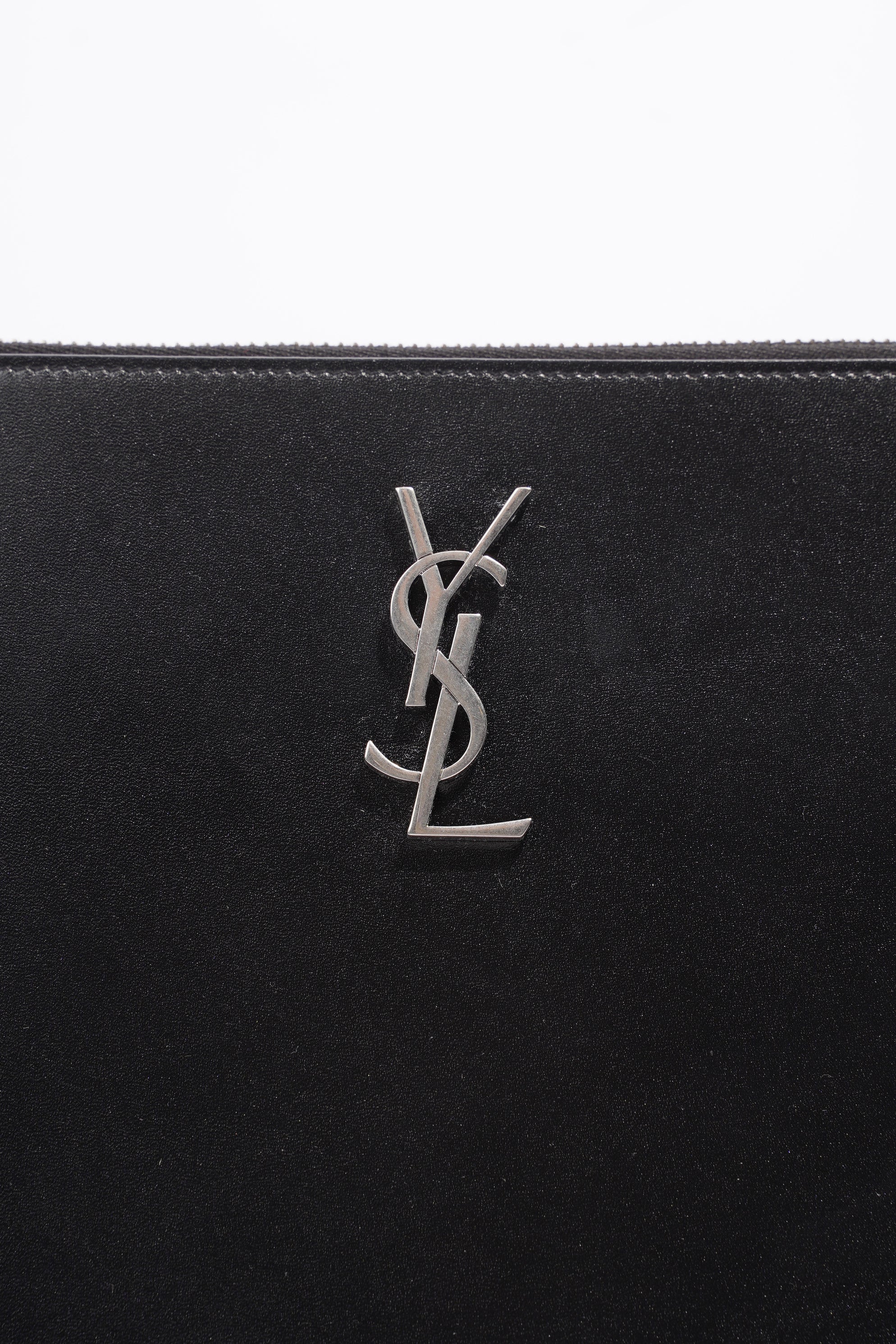 Saint Laurent Clutch Black Calfskin Leather
