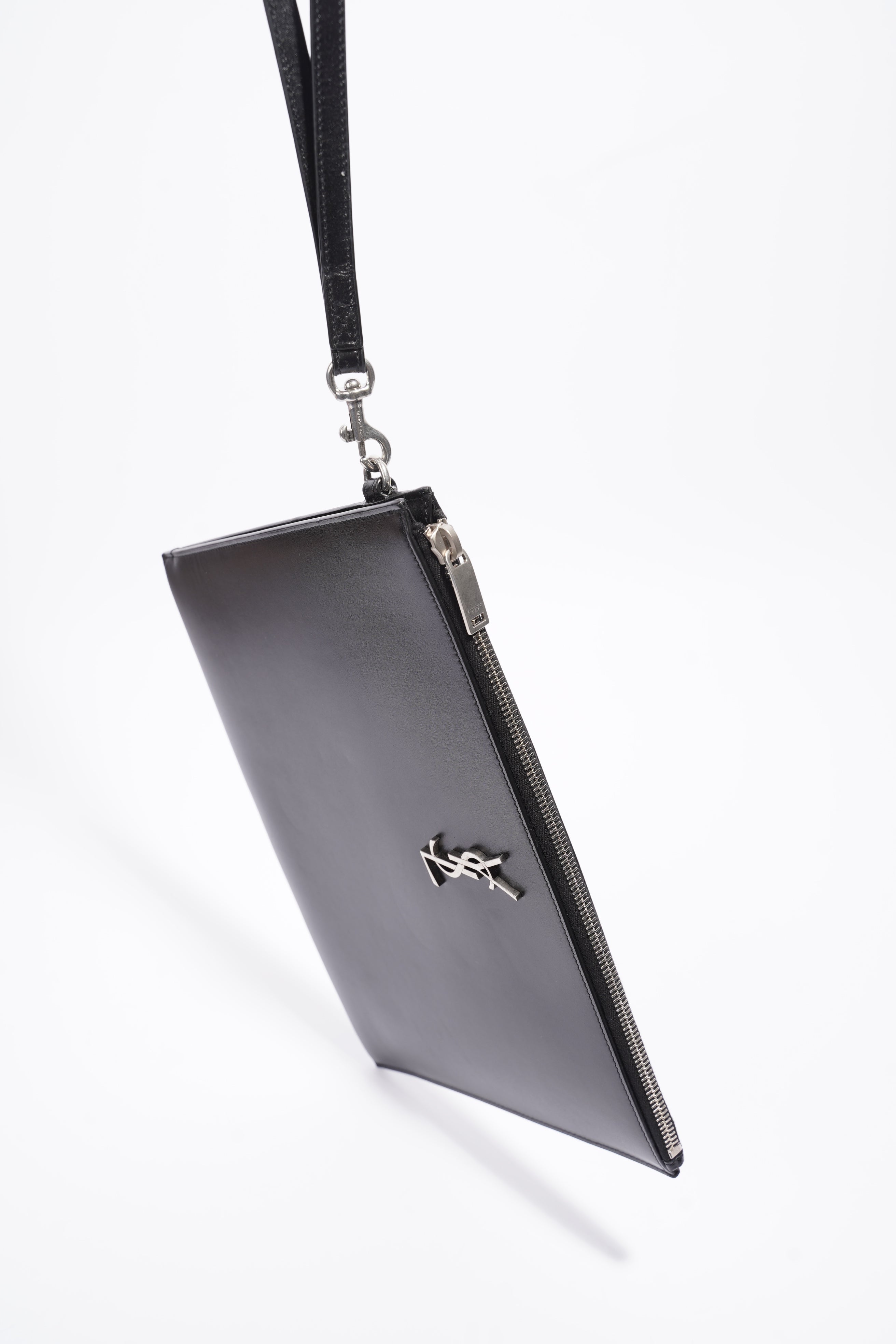 Saint Laurent Clutch Black Calfskin Leather