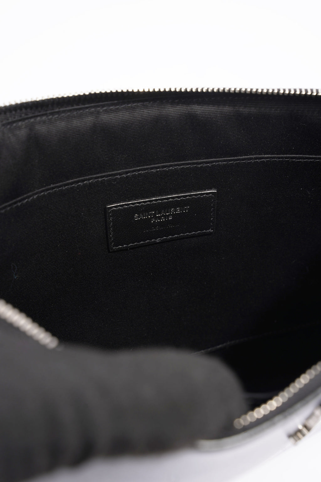 Saint Laurent Clutch Black Calfskin Leather