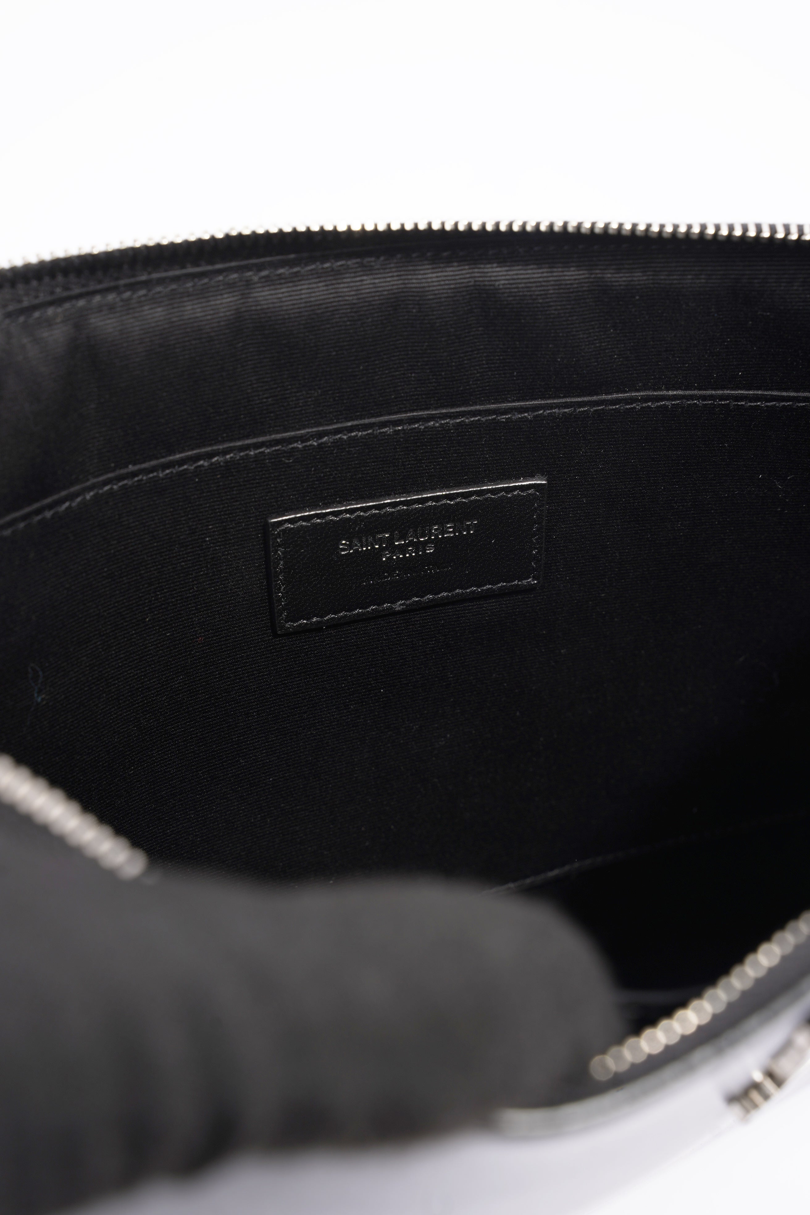 Saint Laurent Clutch Black Calfskin Leather