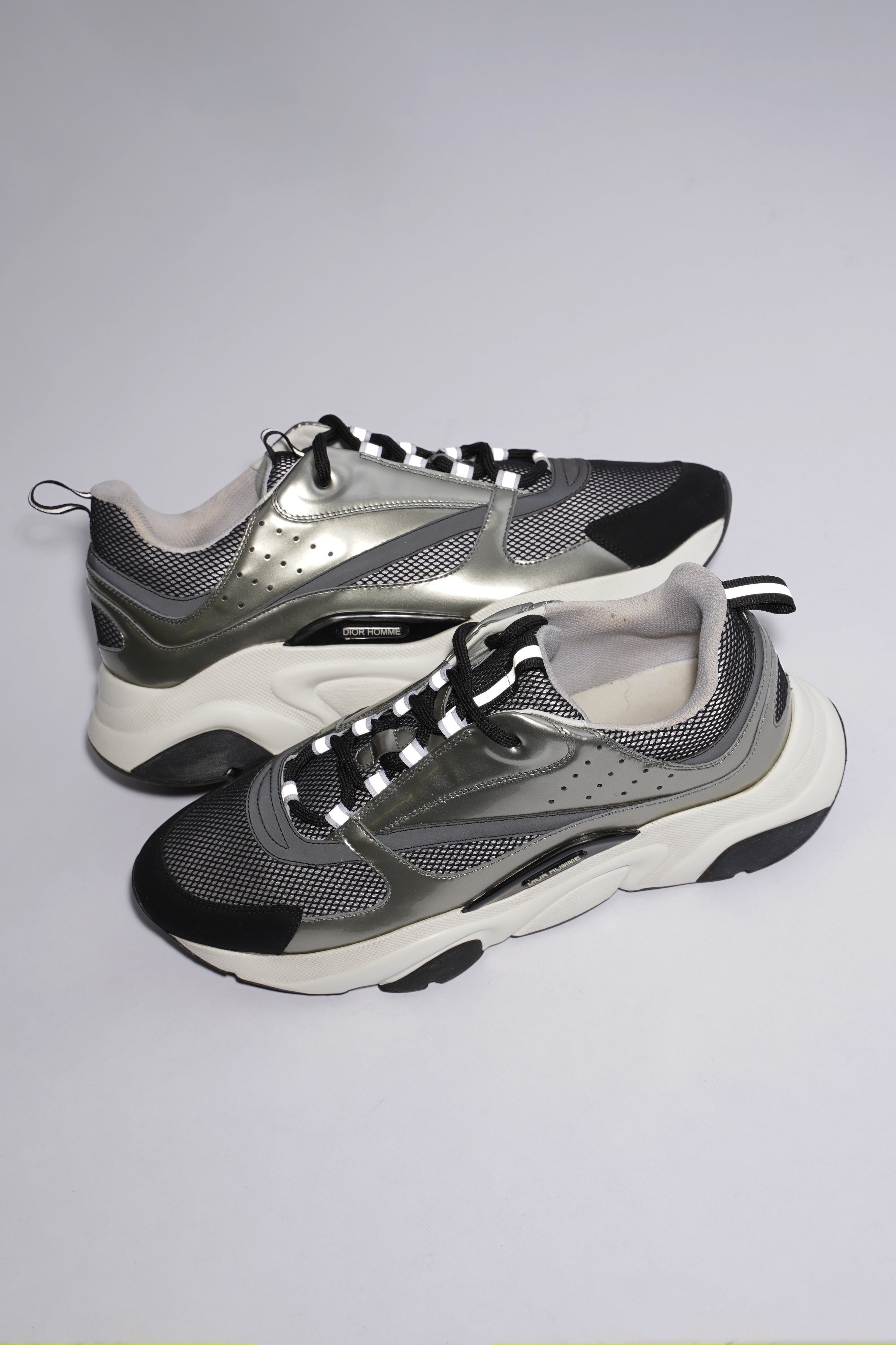 Christian Dior B22 Silver / Black / White Mesh EU 43 UK 9