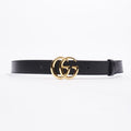 Gucci Marmont Belt Black / Gold Leather 80cm 32"