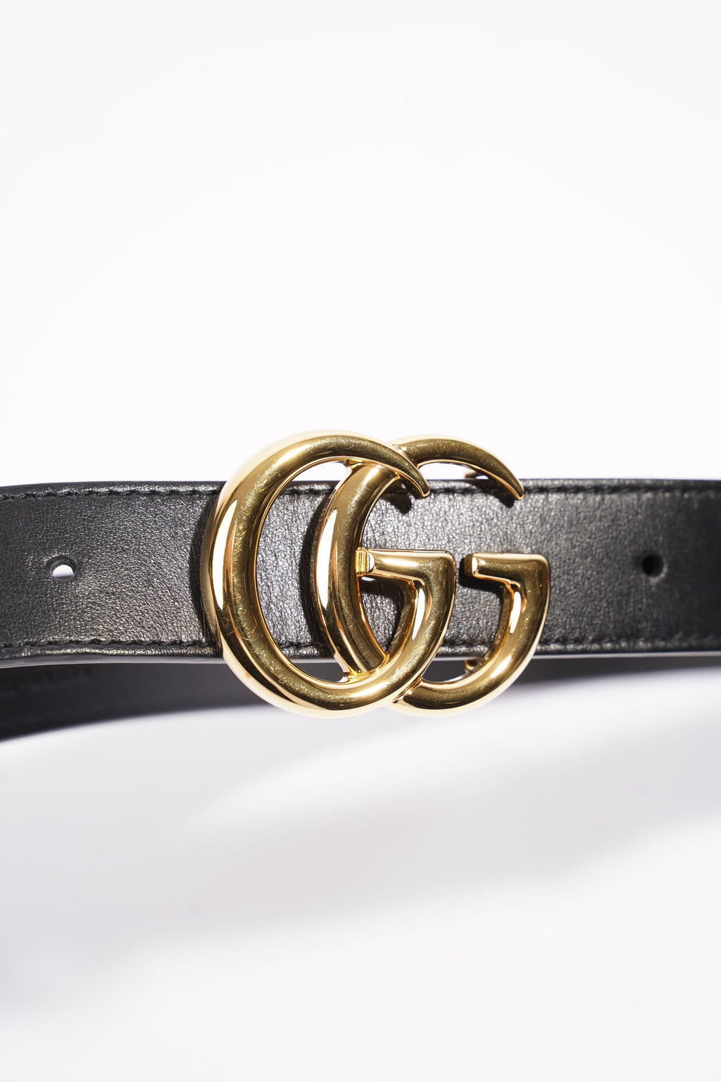 Gucci Marmont Belt Black / Gold Leather 80cm 32"