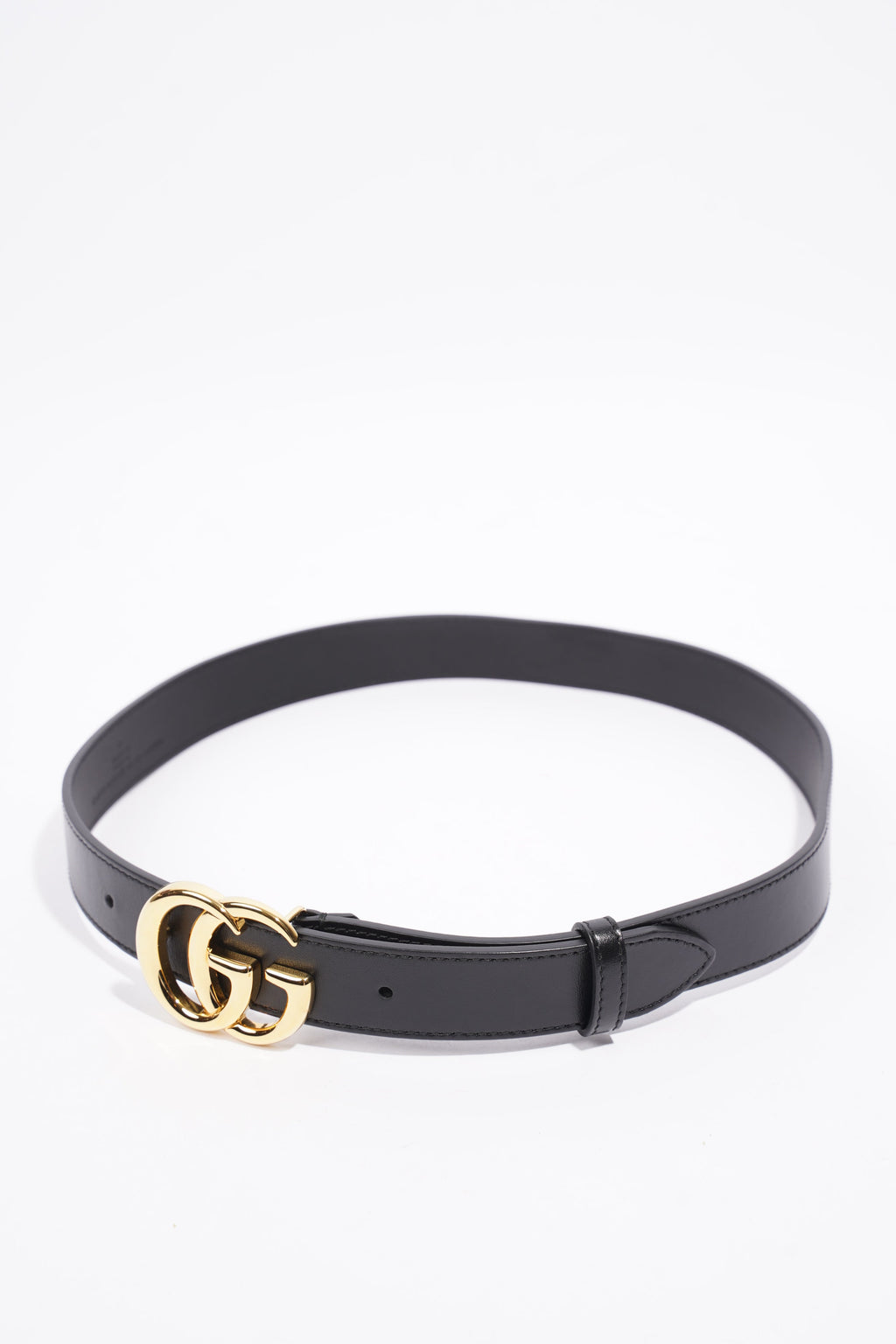 Gucci Marmont Belt Black / Gold Leather 80cm 32"