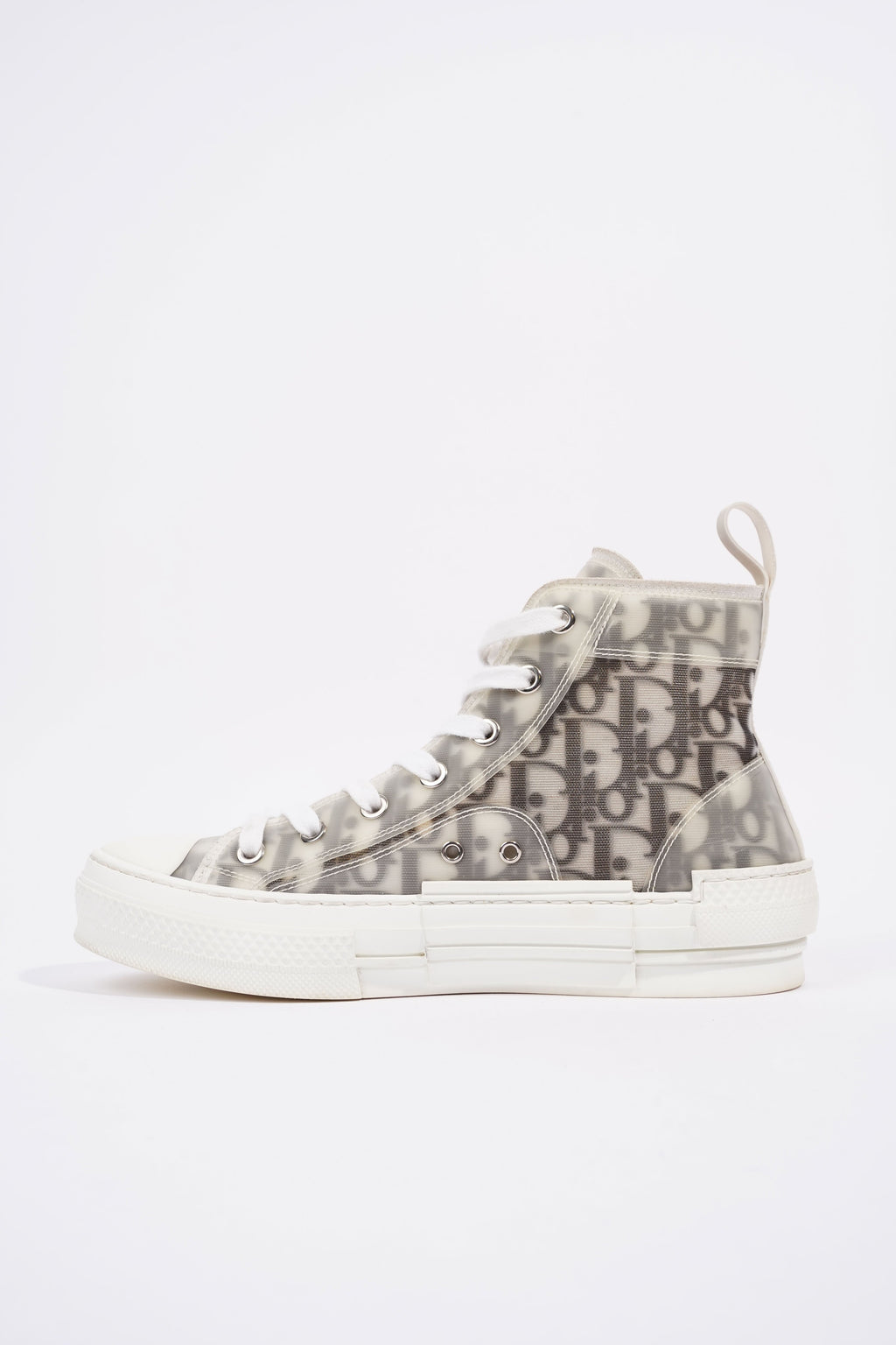 Christian Dior B23 Hightops White / Black Oblique Rubber EU 37 UK 4