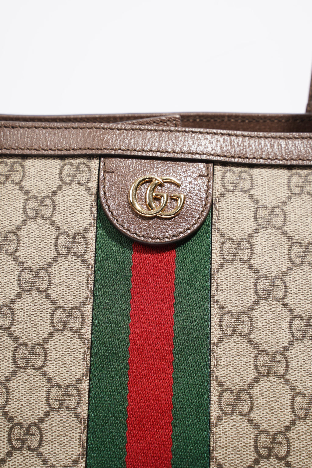 Gucci Ophidia GG Medium Beige And Ebony GG Supreme Coated Canvas