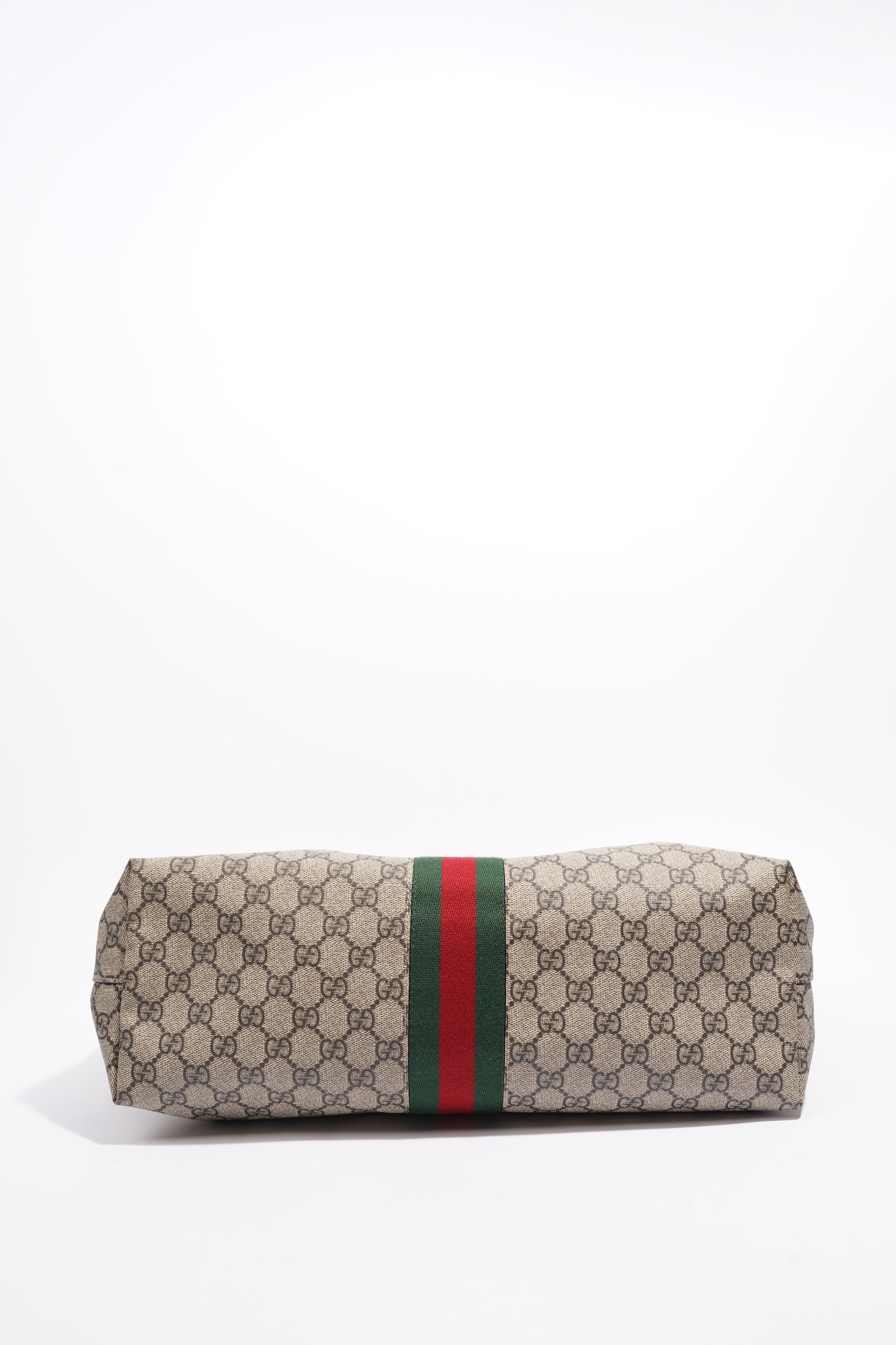 Gucci Ophidia GG Medium Beige And Ebony GG Supreme Coated Canvas