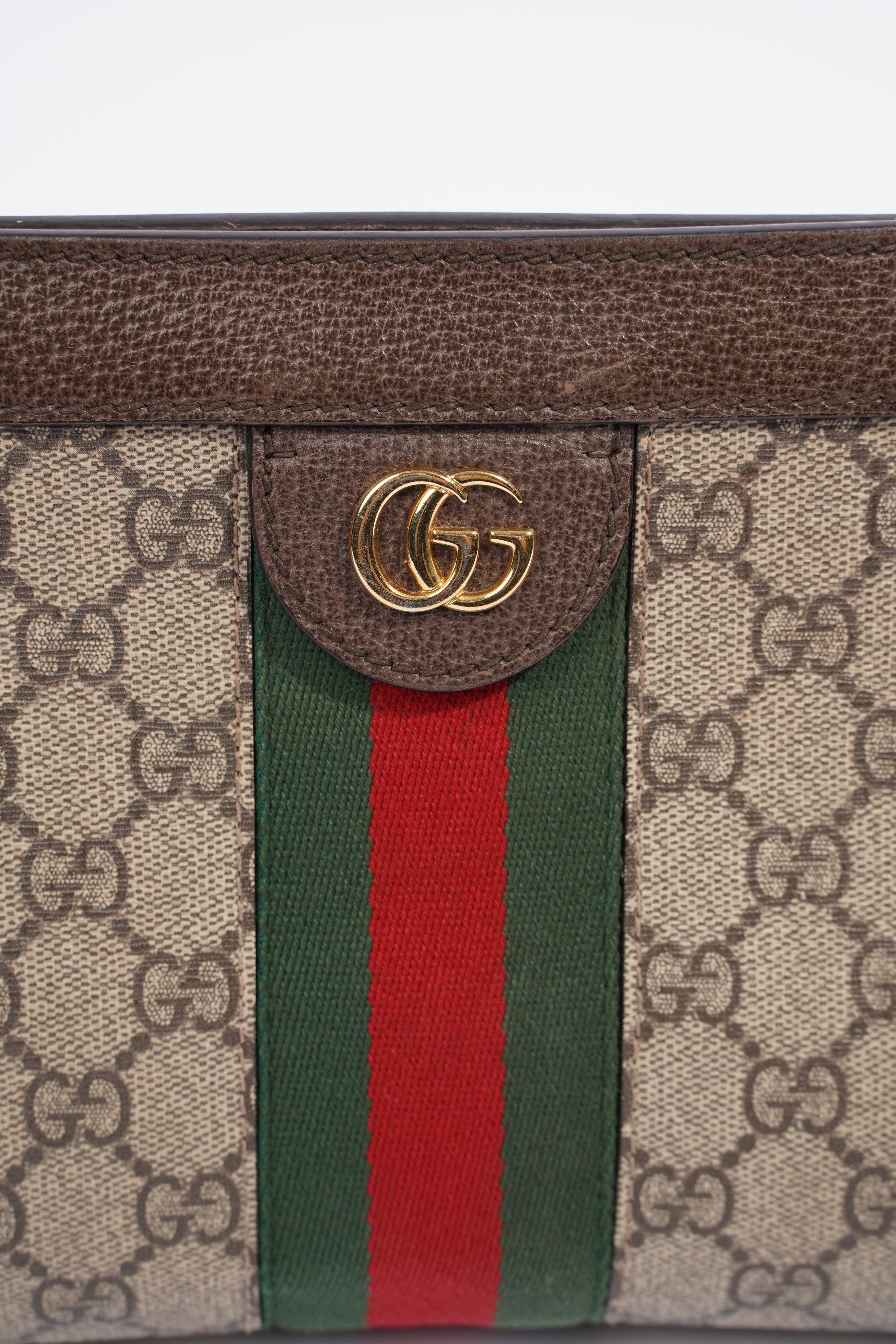 Gucci Ophidia GG Beige And Ebony GG Supreme Coated Canvas Small