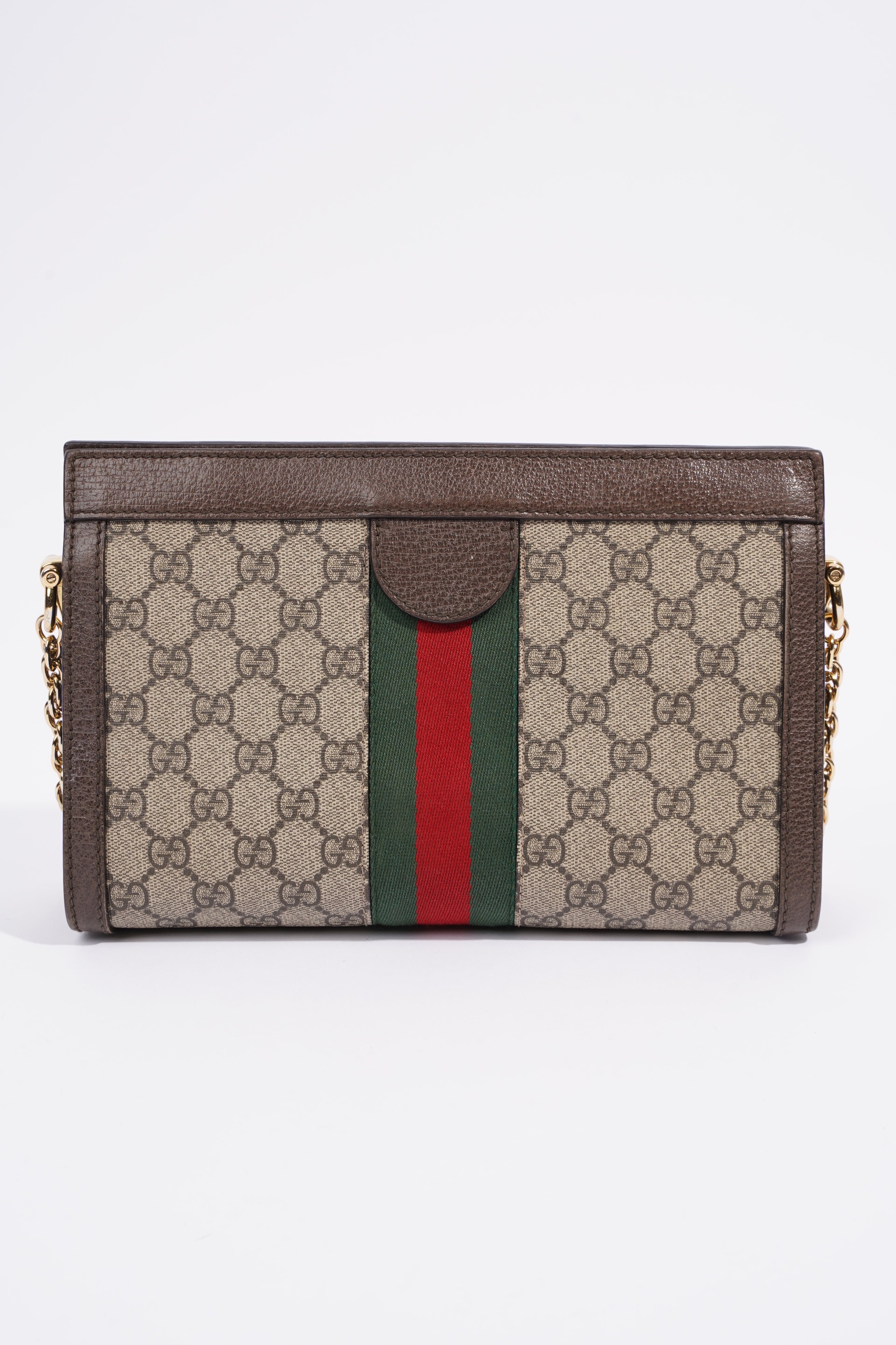 Gucci Ophidia GG Beige And Ebony GG Supreme Coated Canvas Small