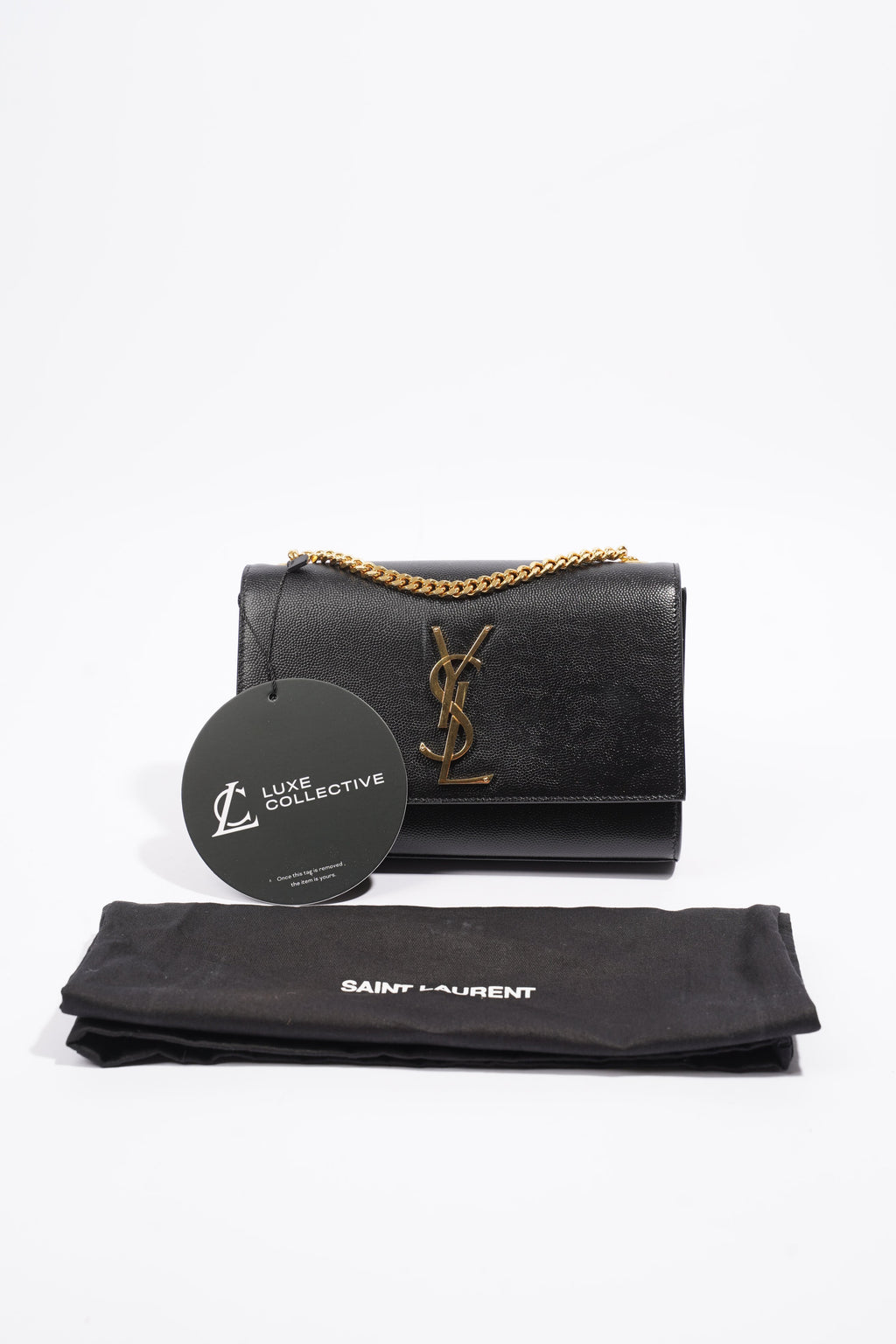 Saint Laurent Saint Kate Small Black / Gold Leather