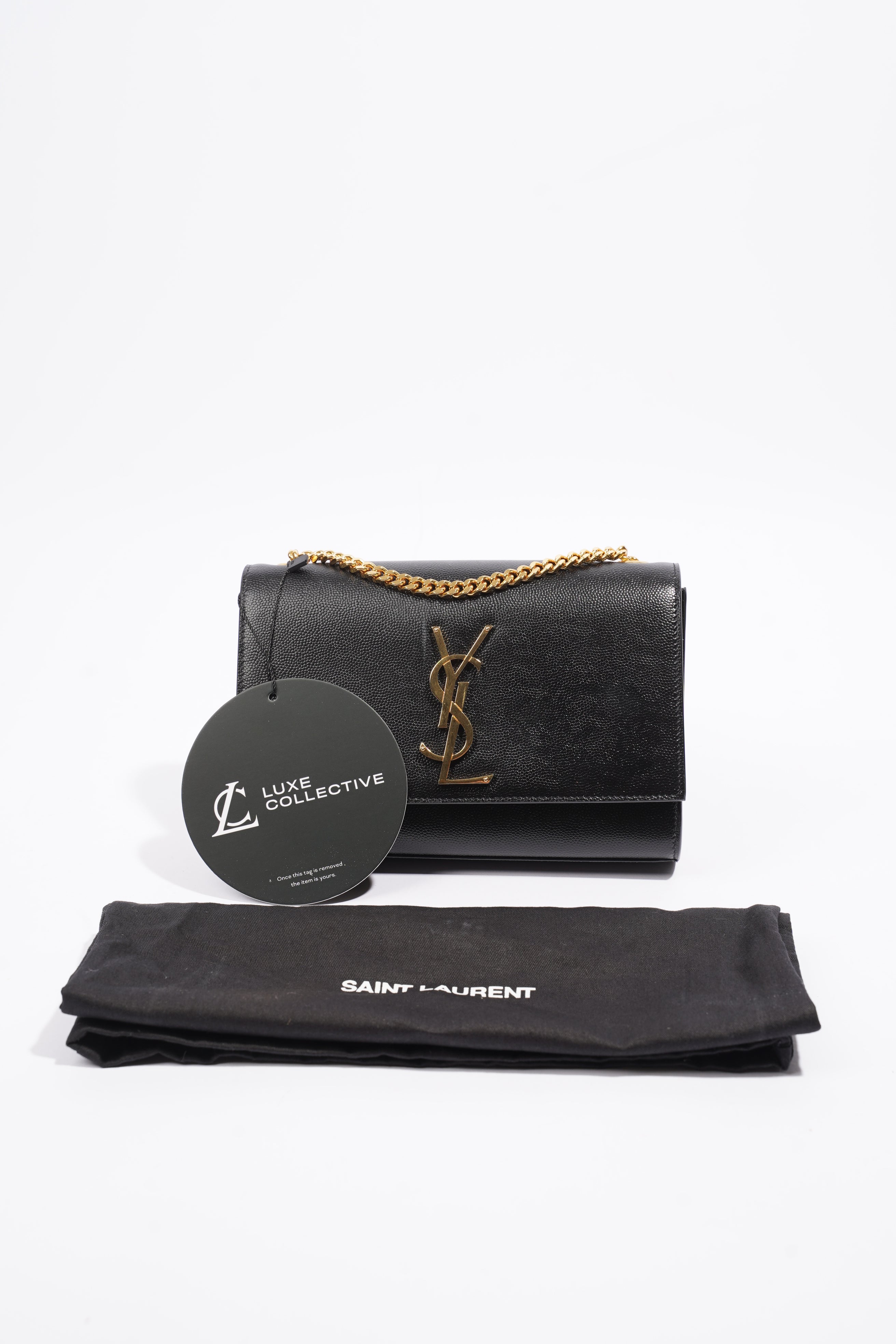Saint Laurent Saint Kate Small Black / Gold Leather