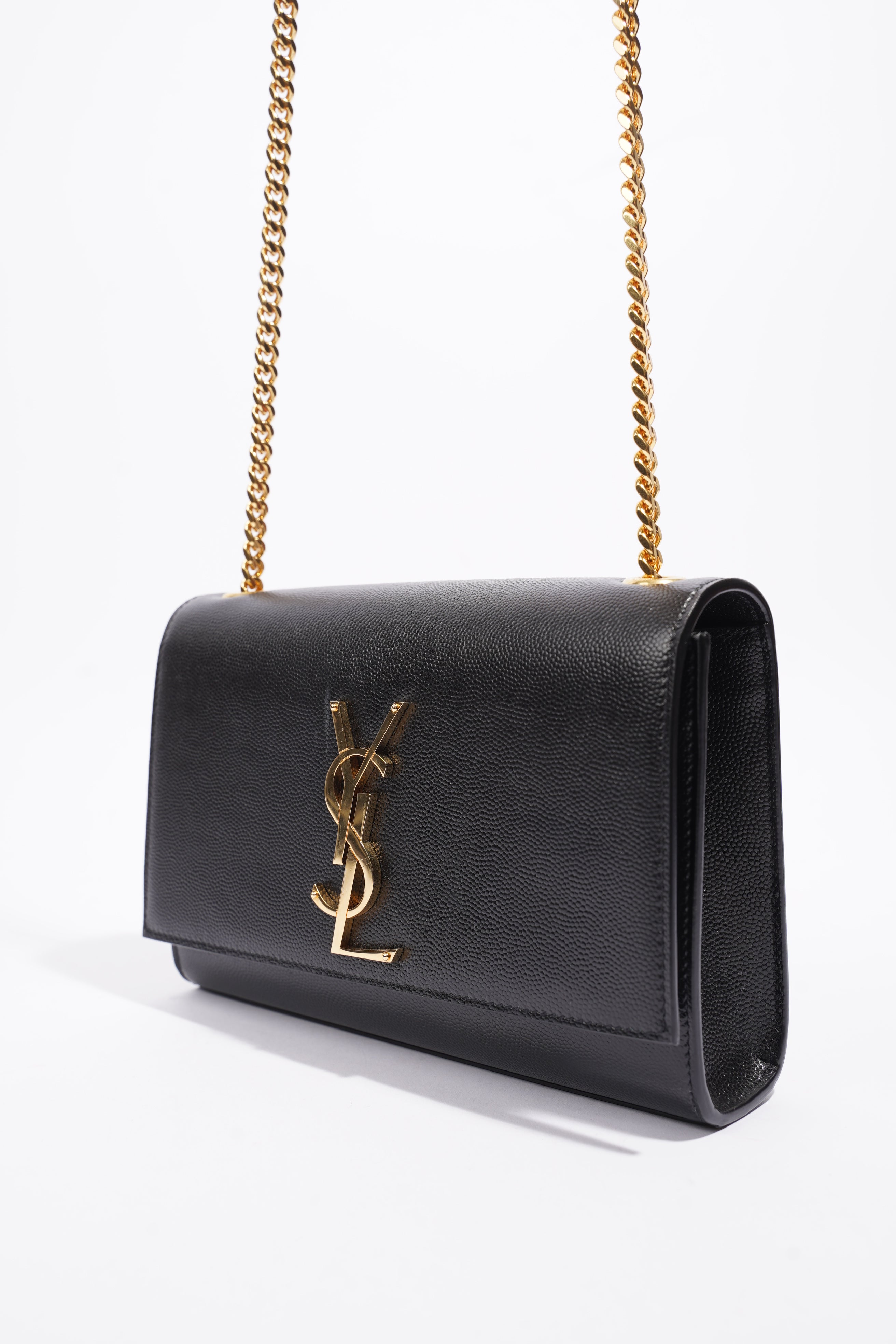 Saint Laurent Saint Kate Small Black / Gold Leather