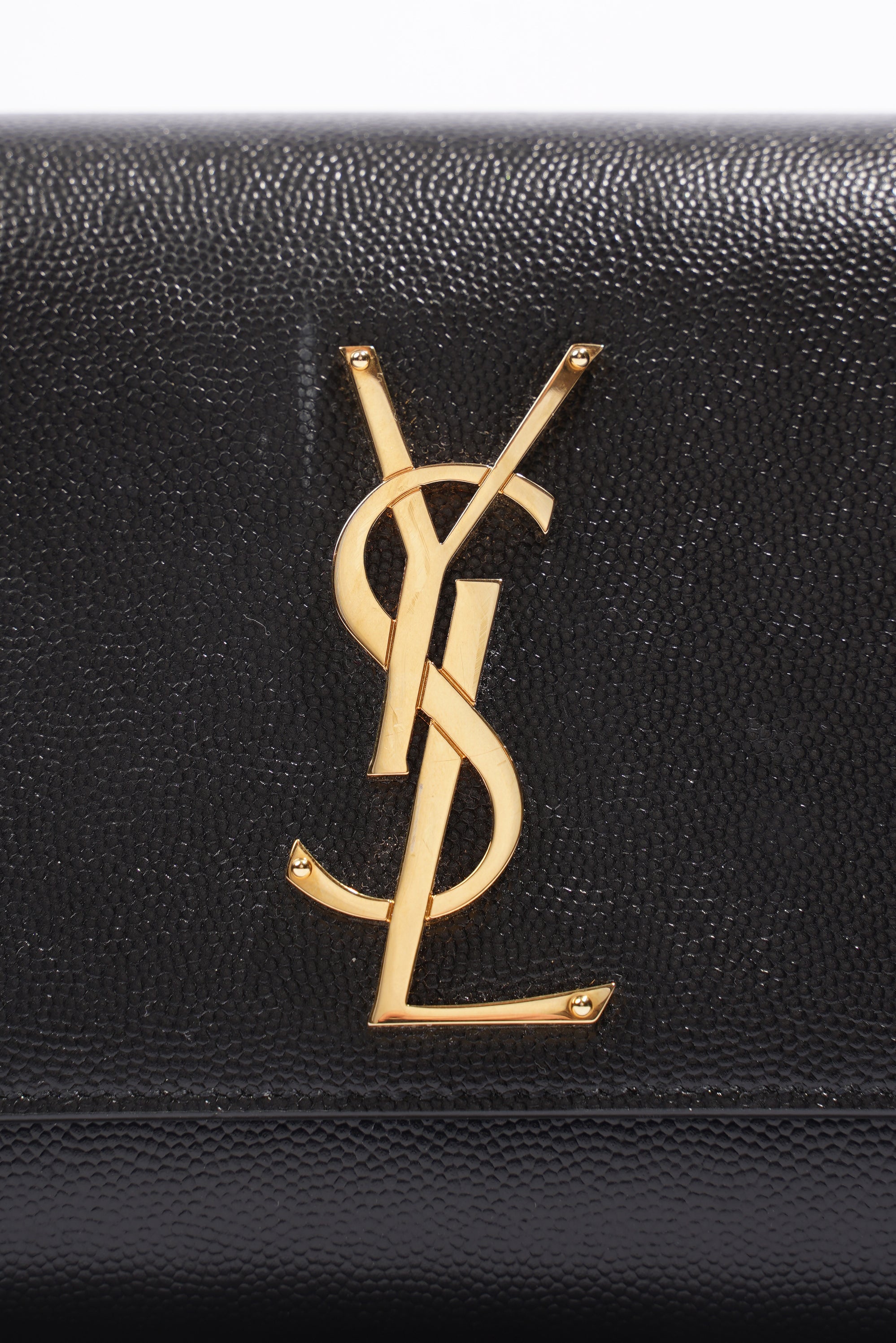 Saint Laurent Saint Kate Small Black / Gold Leather