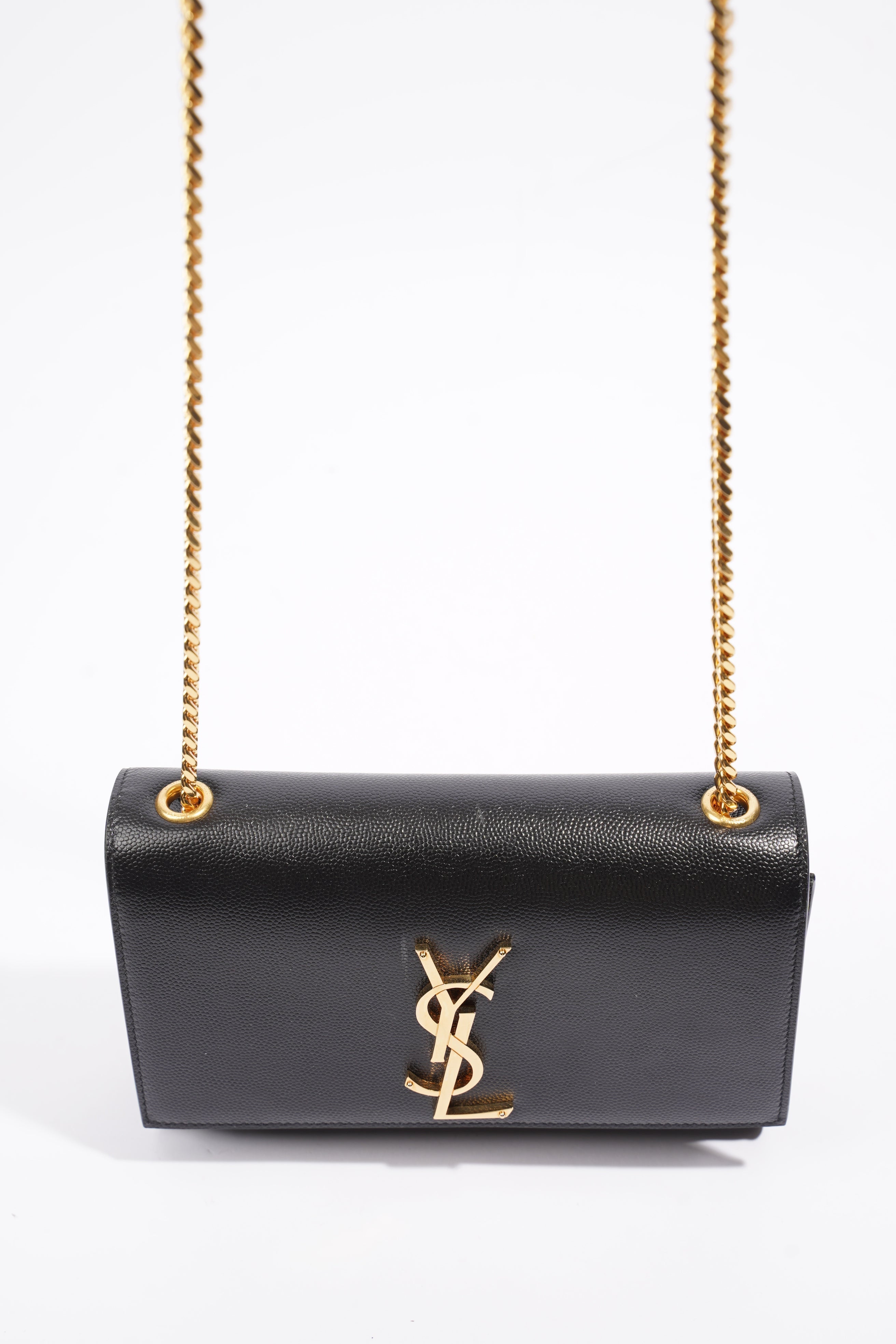Saint Laurent Saint Kate Small Black / Gold Leather