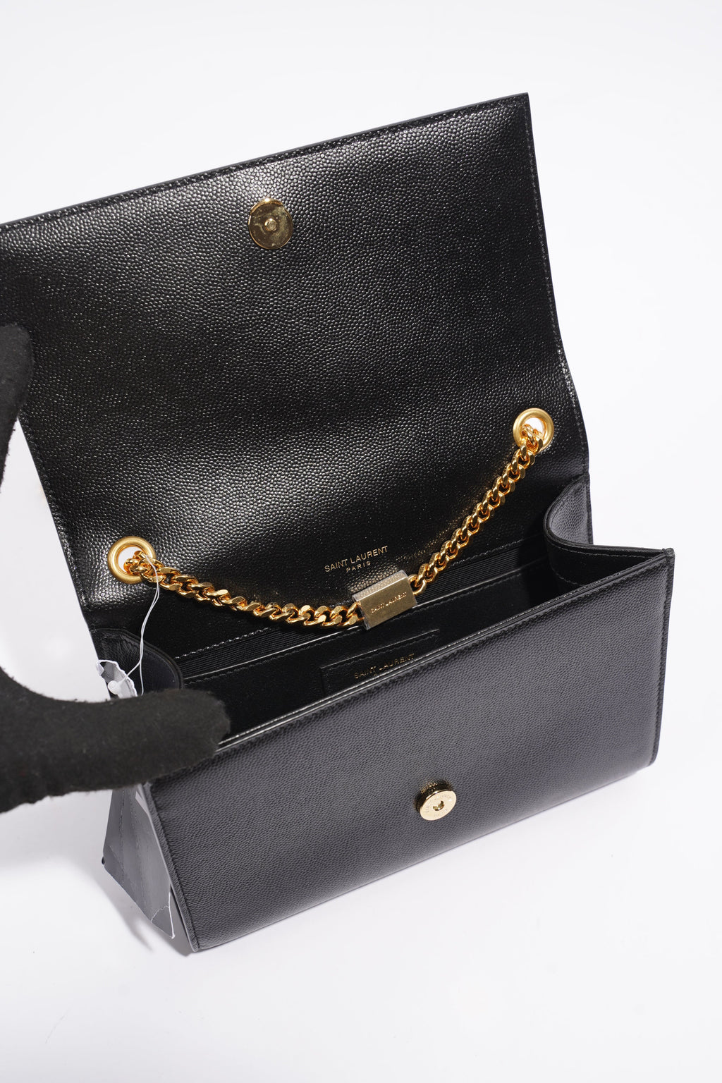 Saint Laurent Saint Kate Small Black / Gold Leather