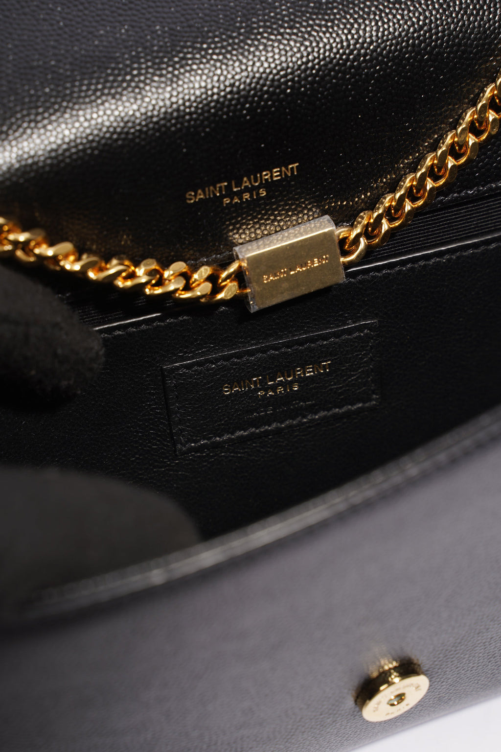 Saint Laurent Saint Kate Small Black / Gold Leather