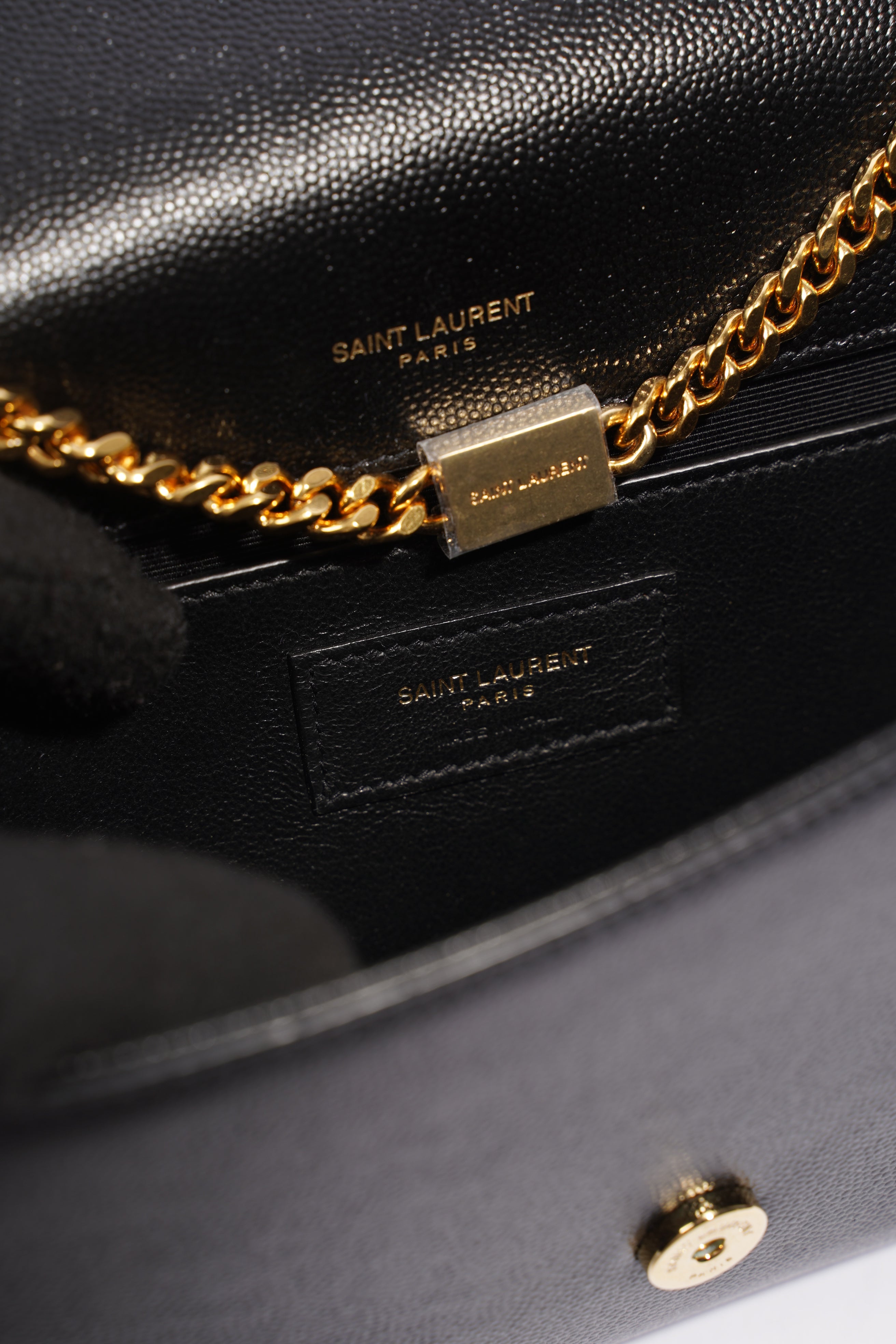 Saint Laurent Saint Kate Small Black / Gold Leather