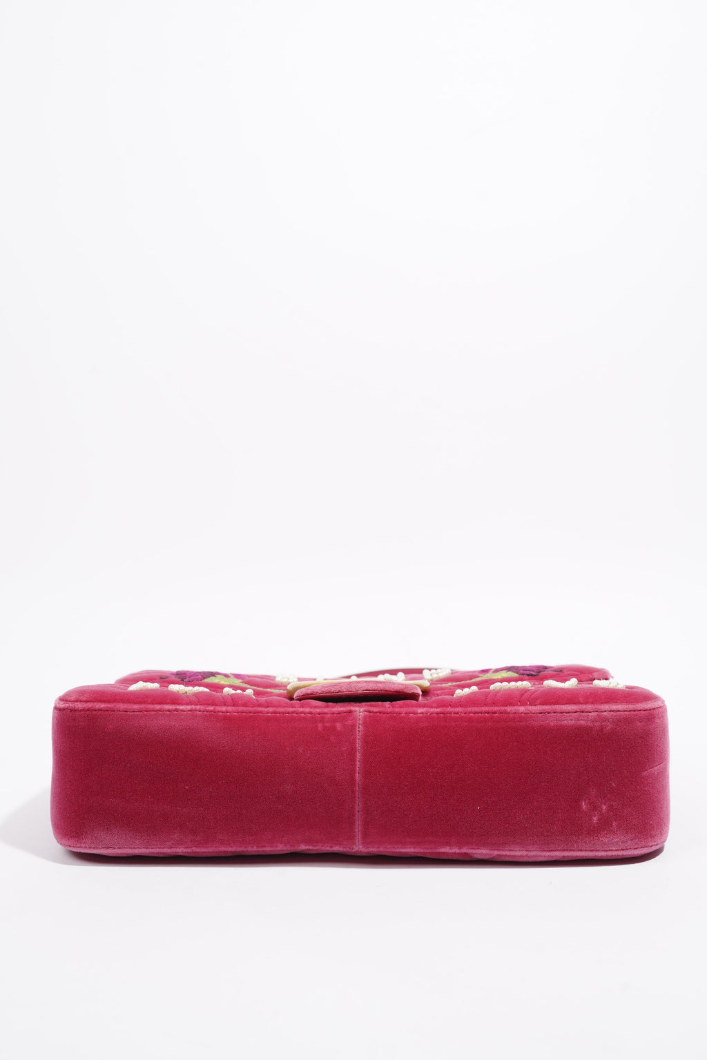 Gucci GG Marmont Blind For Love Pink Embroided Velvet Medium